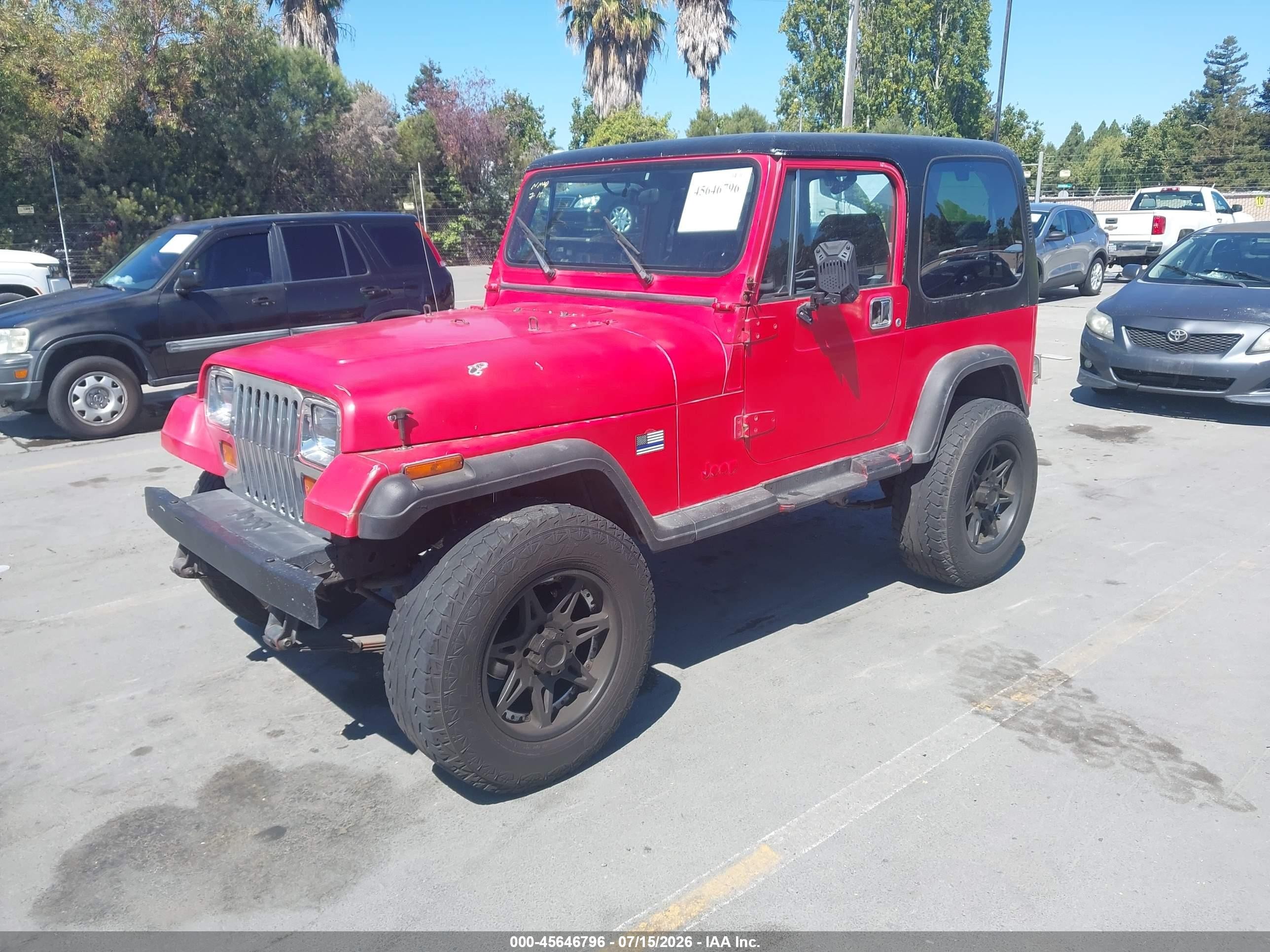 1989 Jeep Wrangler / Yj Islander Red vin: 2J4FY39T7KJ133132