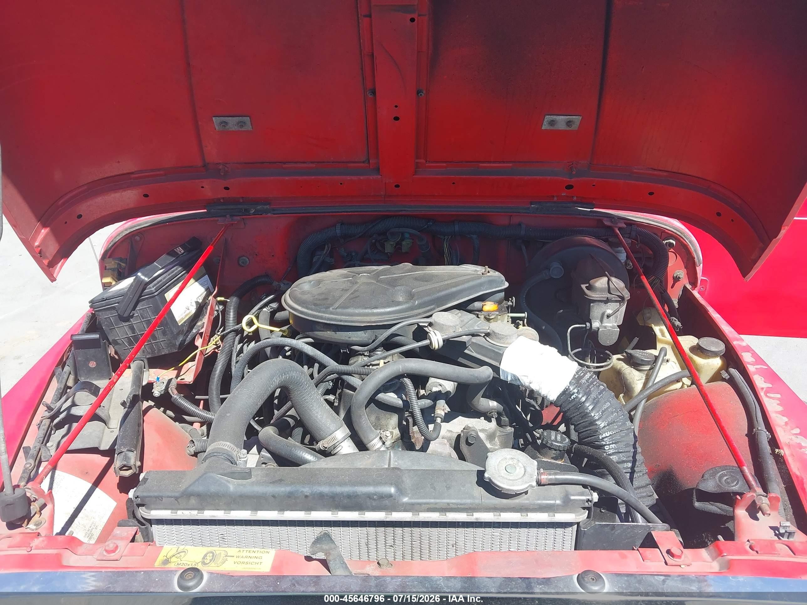 1989 Jeep Wrangler / Yj Islander Red vin: 2J4FY39T7KJ133132