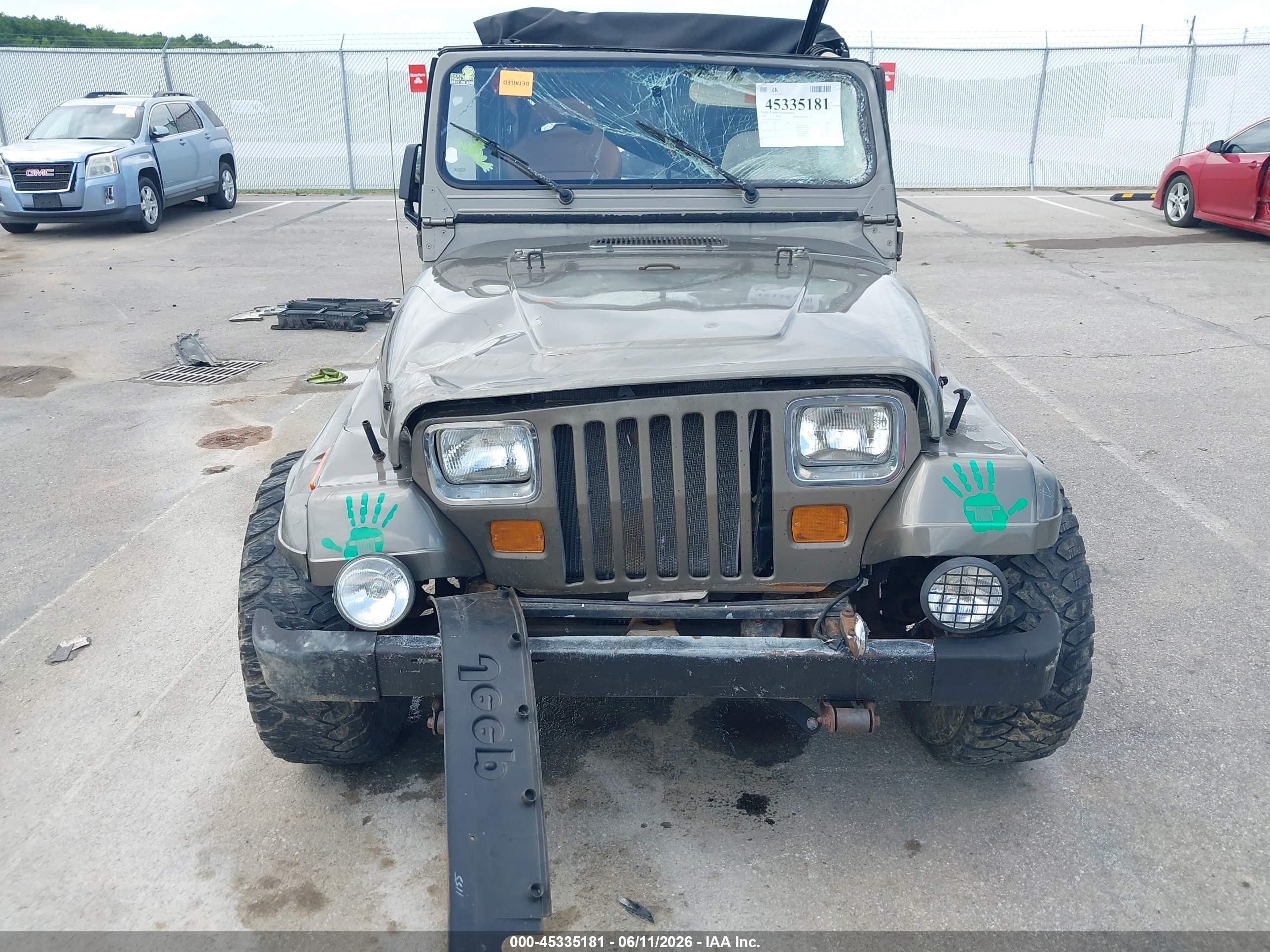 1989 Jeep Wrangler / Yj Sahara Green vin: 2J4FY49T0KJ168732
