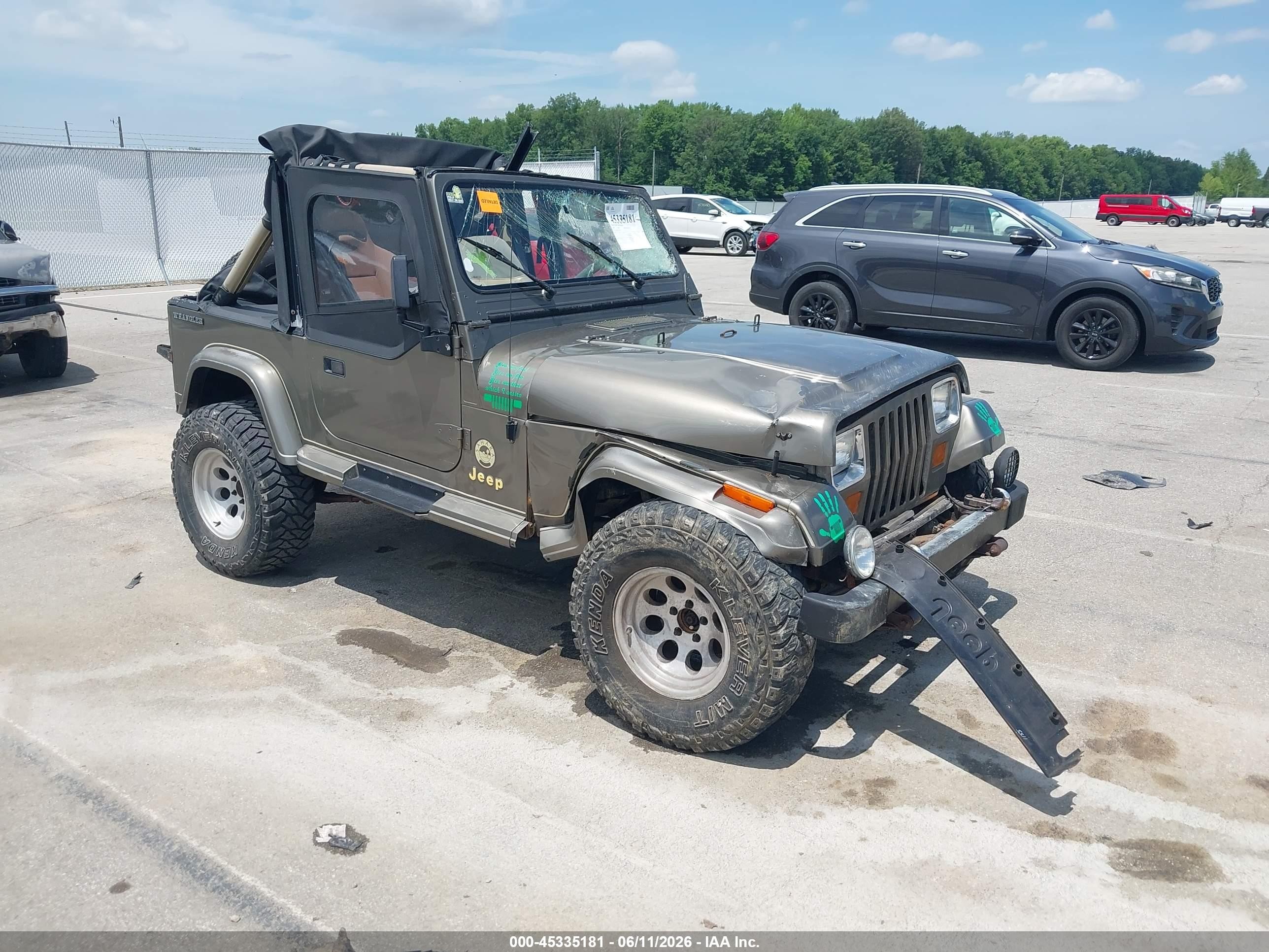 1989 Jeep Wrangler / Yj Sahara Green vin: 2J4FY49T0KJ168732