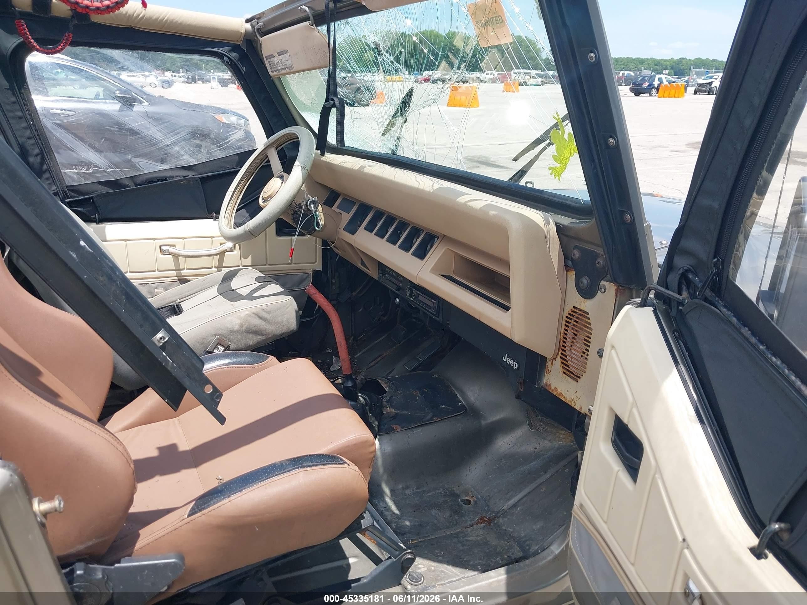 1989 Jeep Wrangler / Yj Sahara Green vin: 2J4FY49T0KJ168732