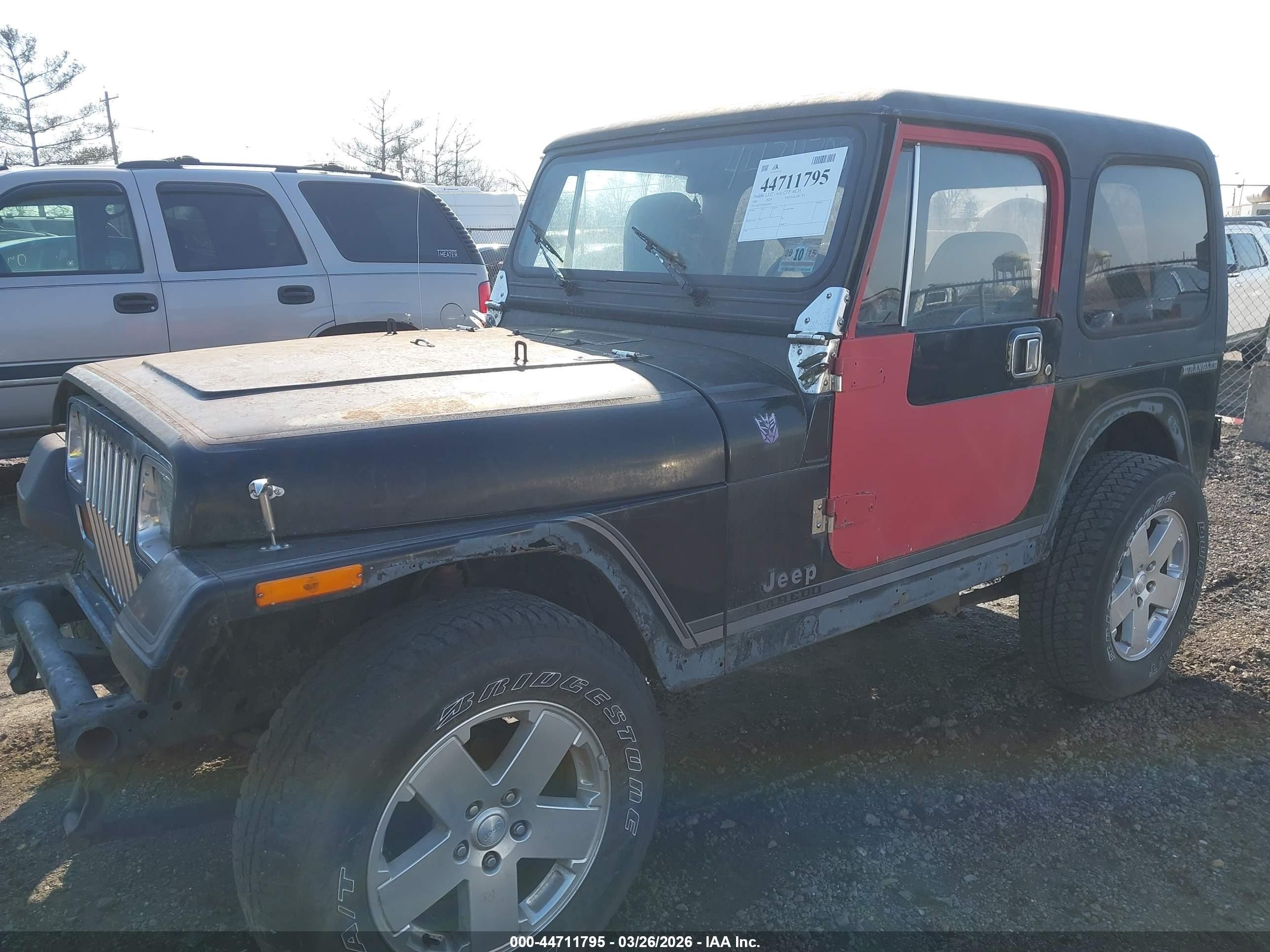 1989 Jeep Wrangler / Yj Laredo Black vin: 2J4FY59T4KJ148473