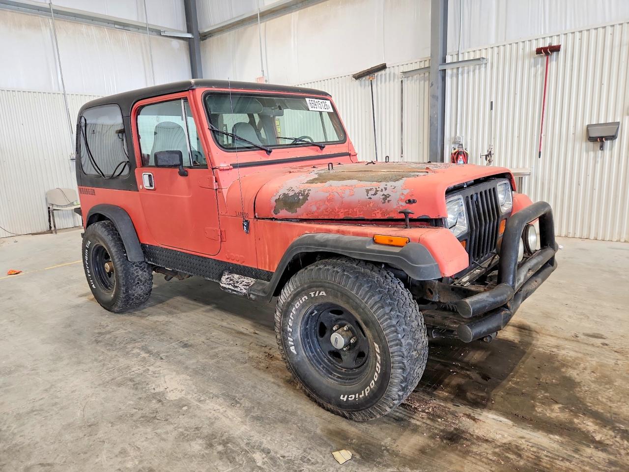 1990 Jeep Wrangler / Yj Laredo Red vin: 2J4FY59T6LJ528206