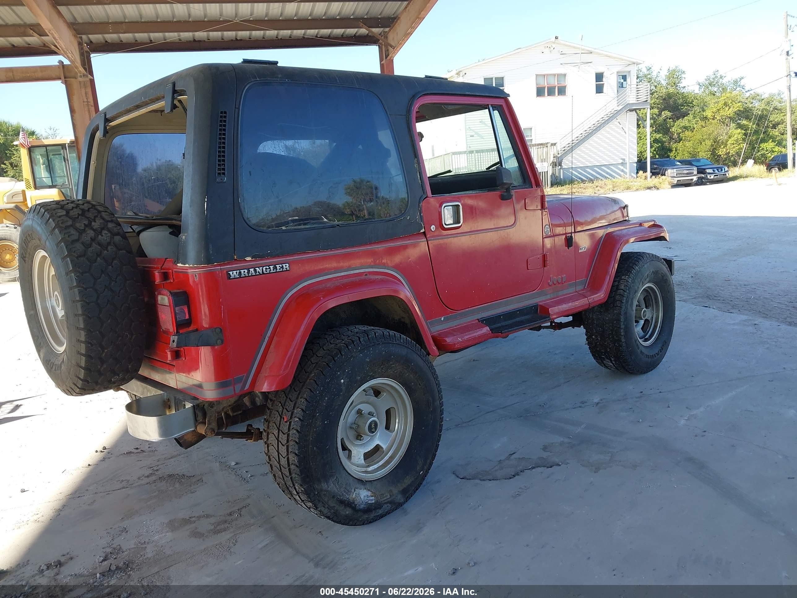 1990 Jeep Wrangler / Yj Laredo Red vin: 2J4FY59T8LJ519832