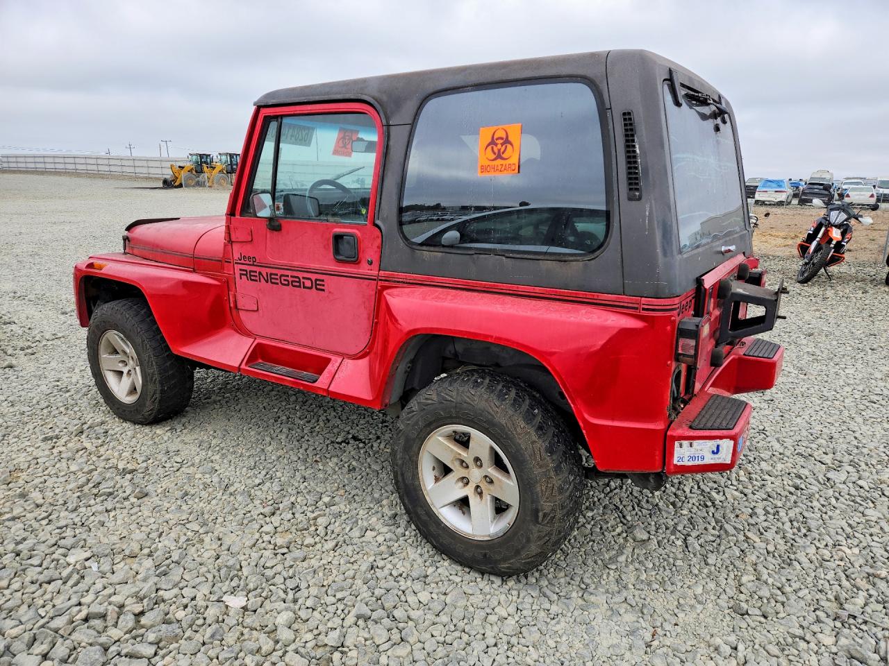 1991 Jeep Wrangler / Yj Renegade Красный vin: 2J4FY69S6MJ117046