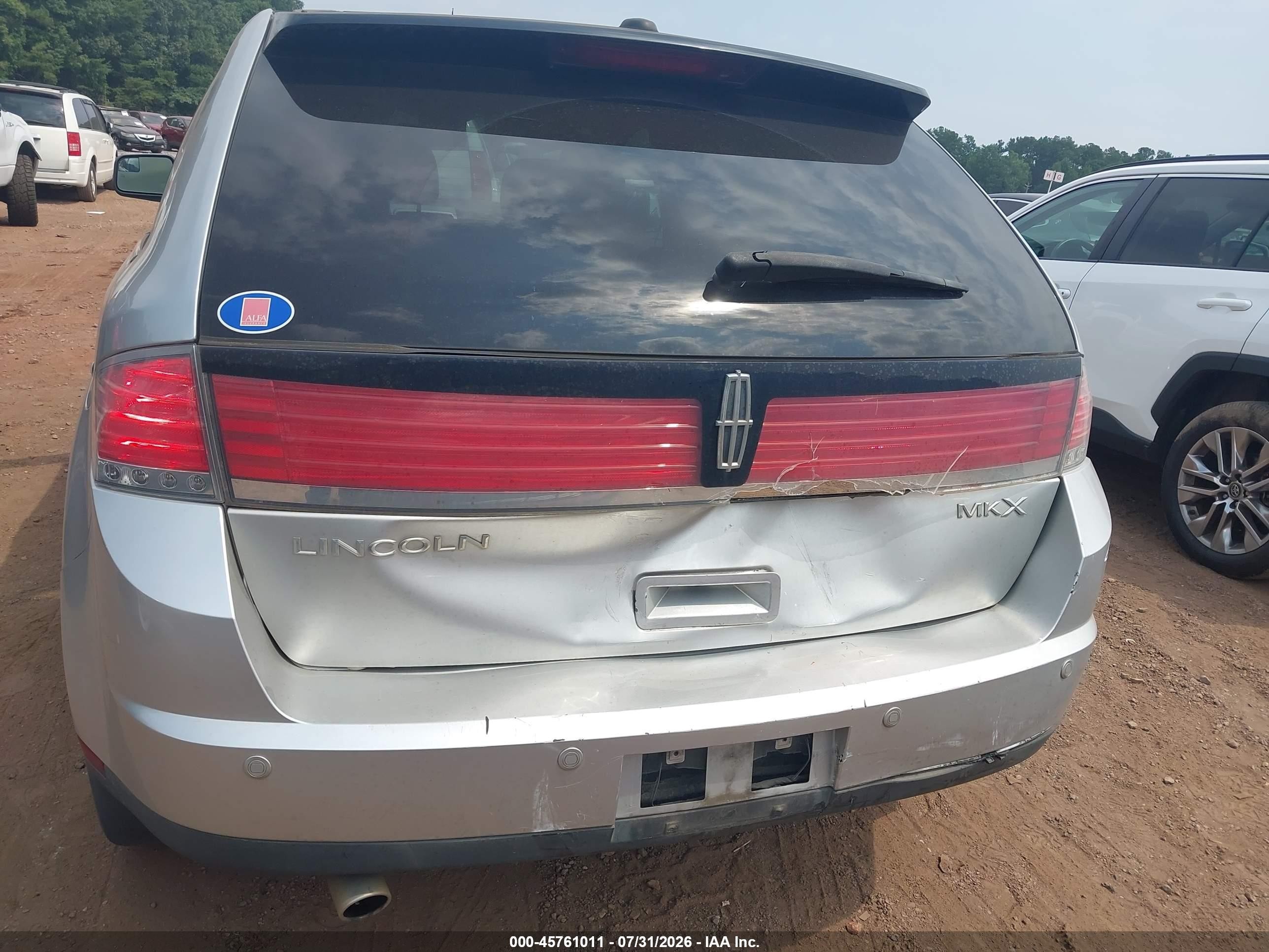 2010 Lincoln Mkx   Silver vin: 2LMDJ6JC0ABJ24957