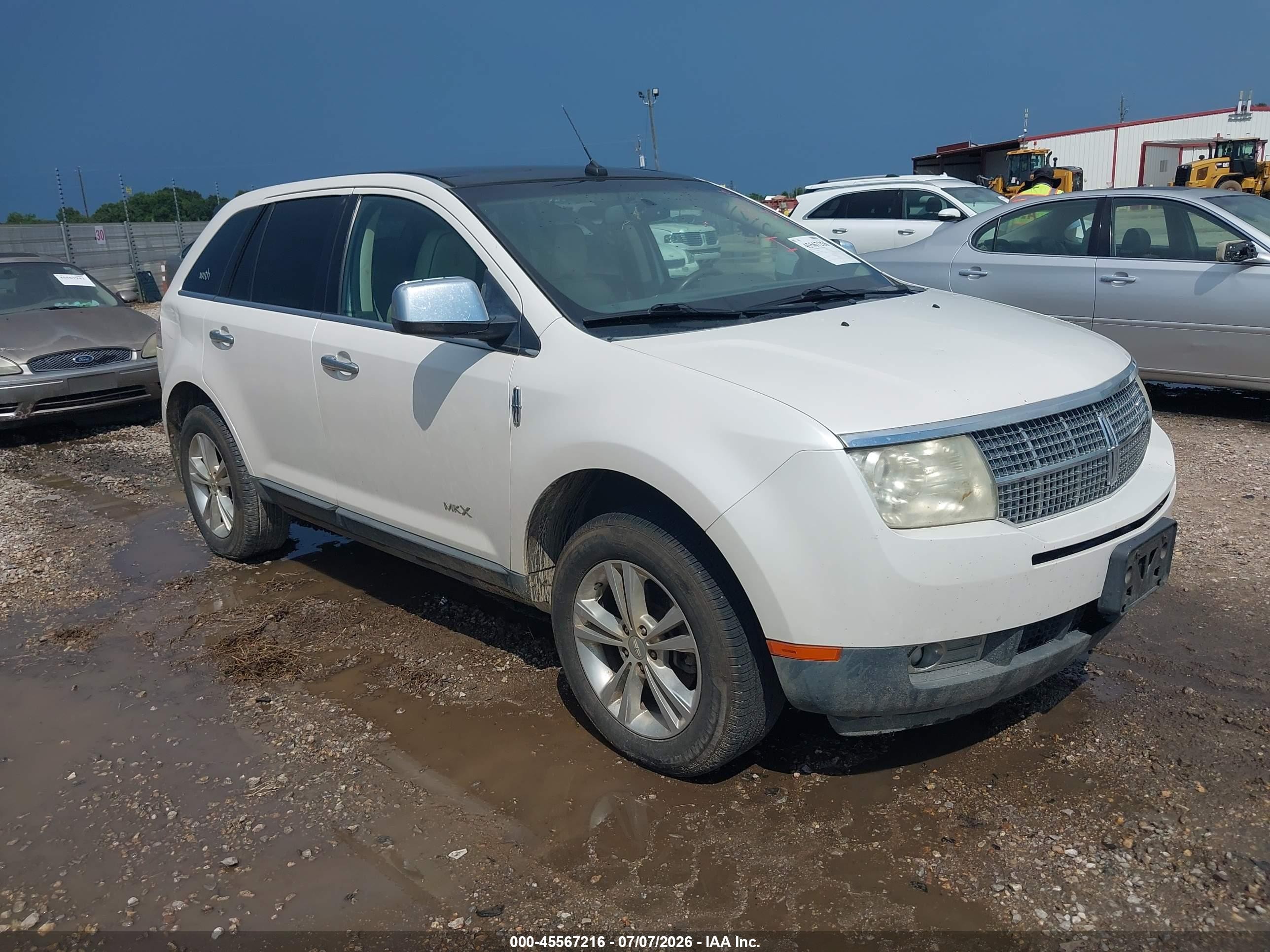 2010 Lincoln Mkx   White vin: 2LMDJ6JC2ABJ02491