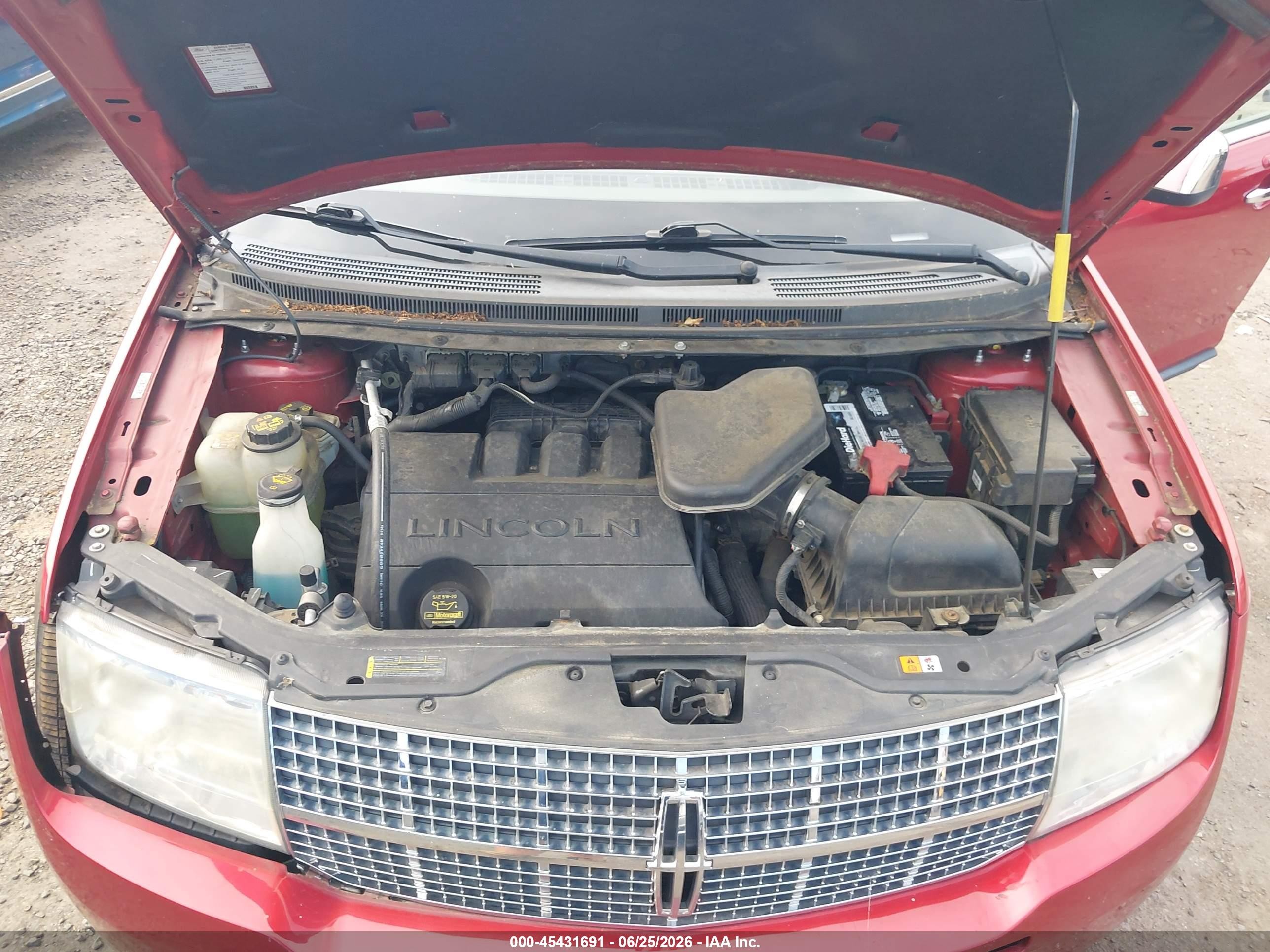2010 Lincoln Mkx   Red vin: 2LMDJ6JC3ABJ01334