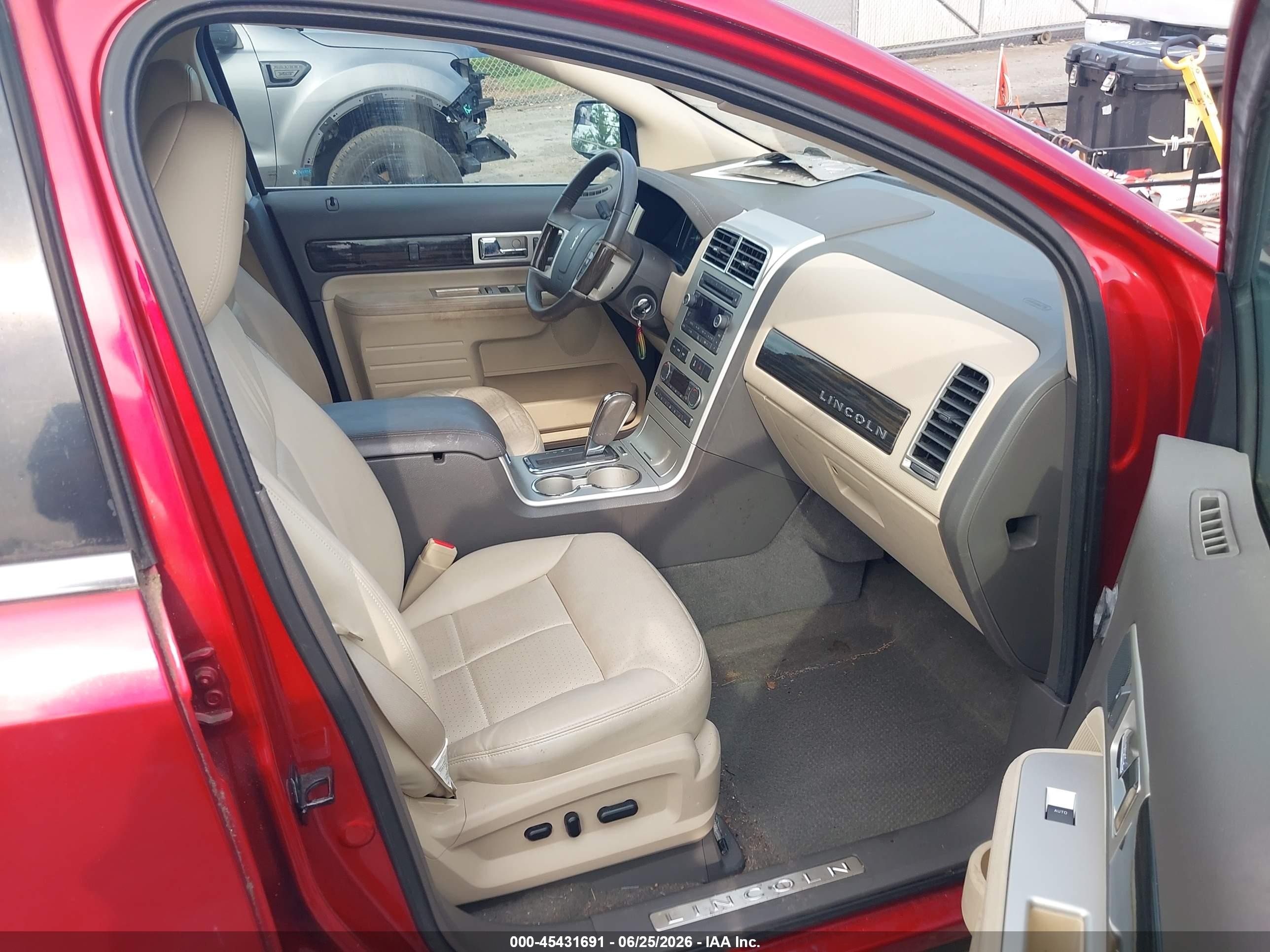 2010 Lincoln Mkx   Red vin: 2LMDJ6JC3ABJ01334