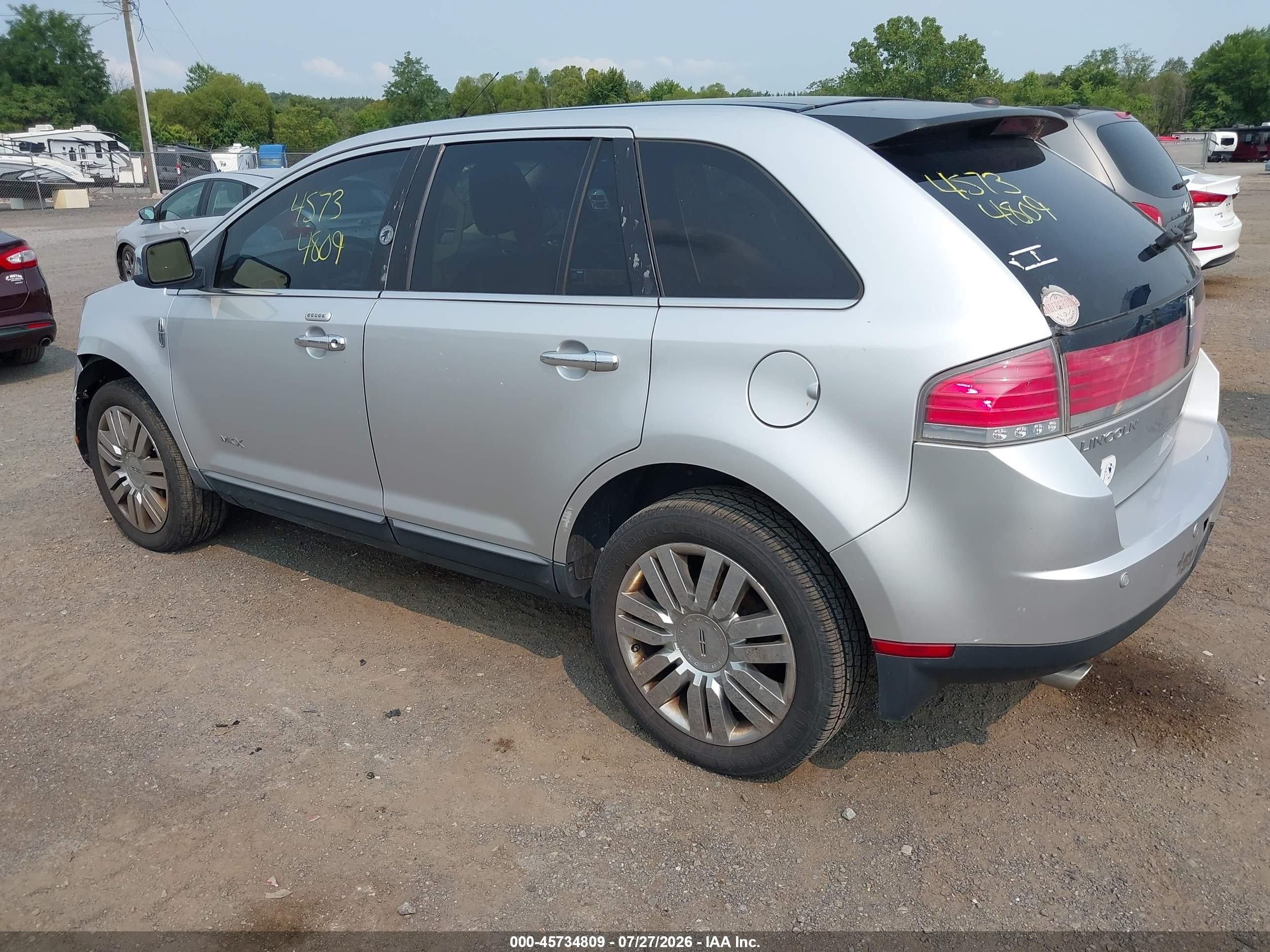2010 Lincoln Mkx   Silver vin: 2LMDJ6JC5ABJ07782