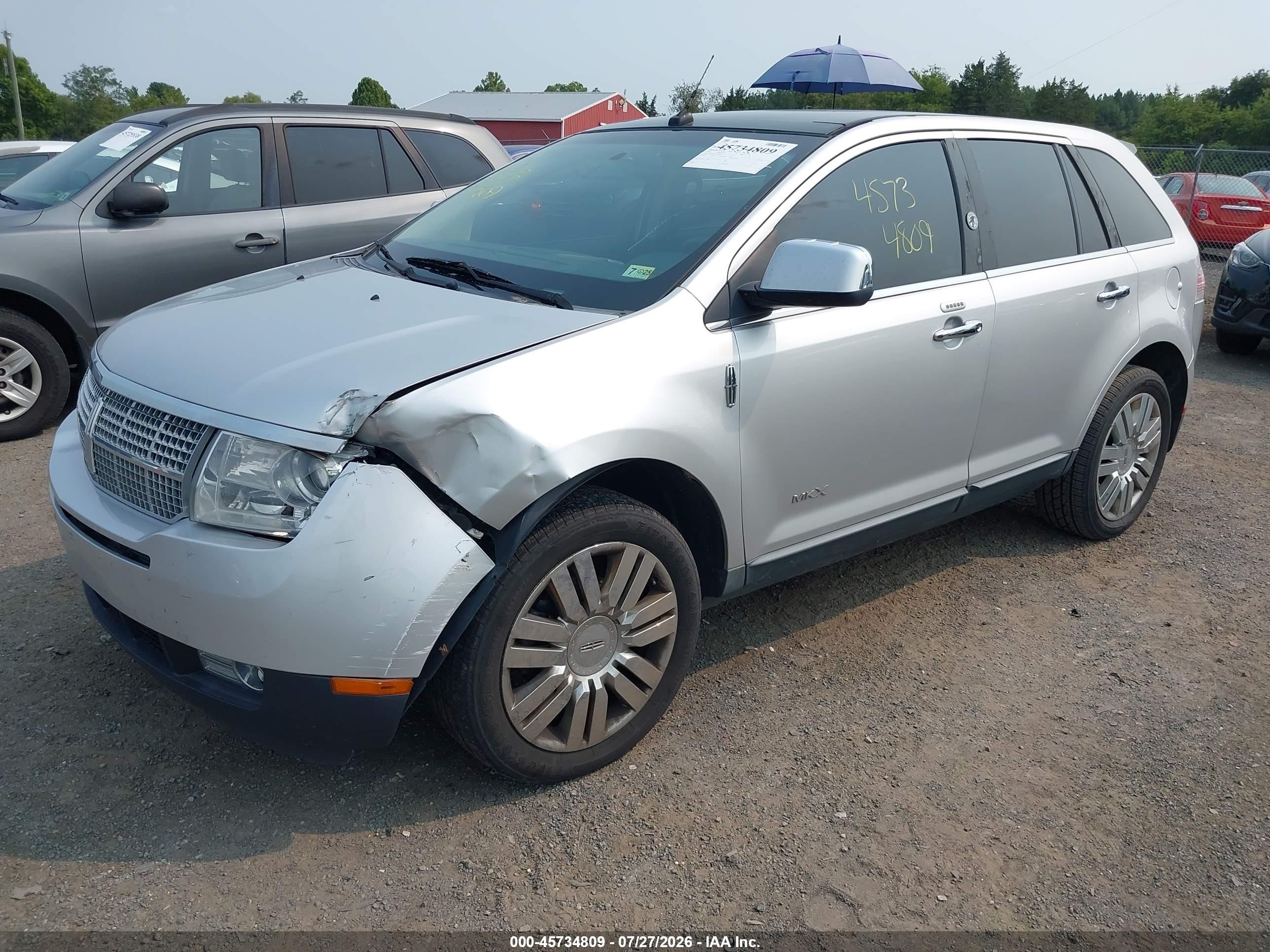 2010 Lincoln Mkx   Silver vin: 2LMDJ6JC5ABJ07782