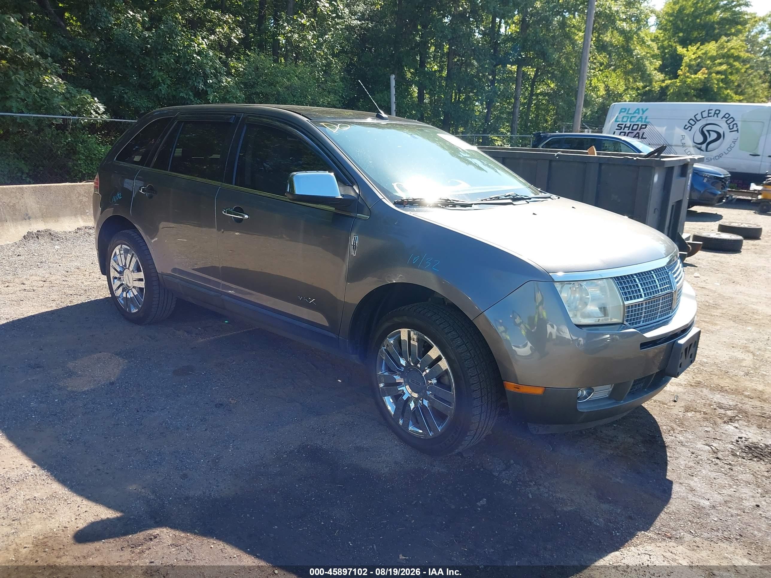 2010 Lincoln Mkx   Gray vin: 2LMDJ6JC8ABJ07923