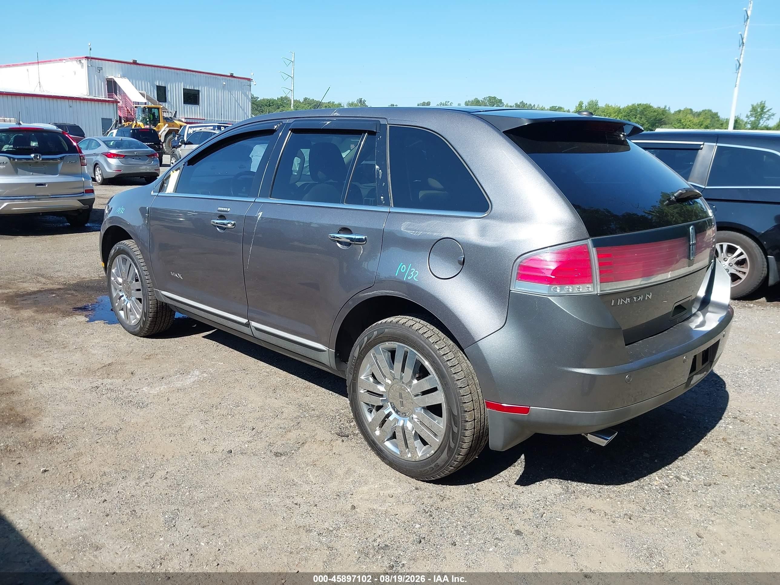 2010 Lincoln Mkx   Gray vin: 2LMDJ6JC8ABJ07923