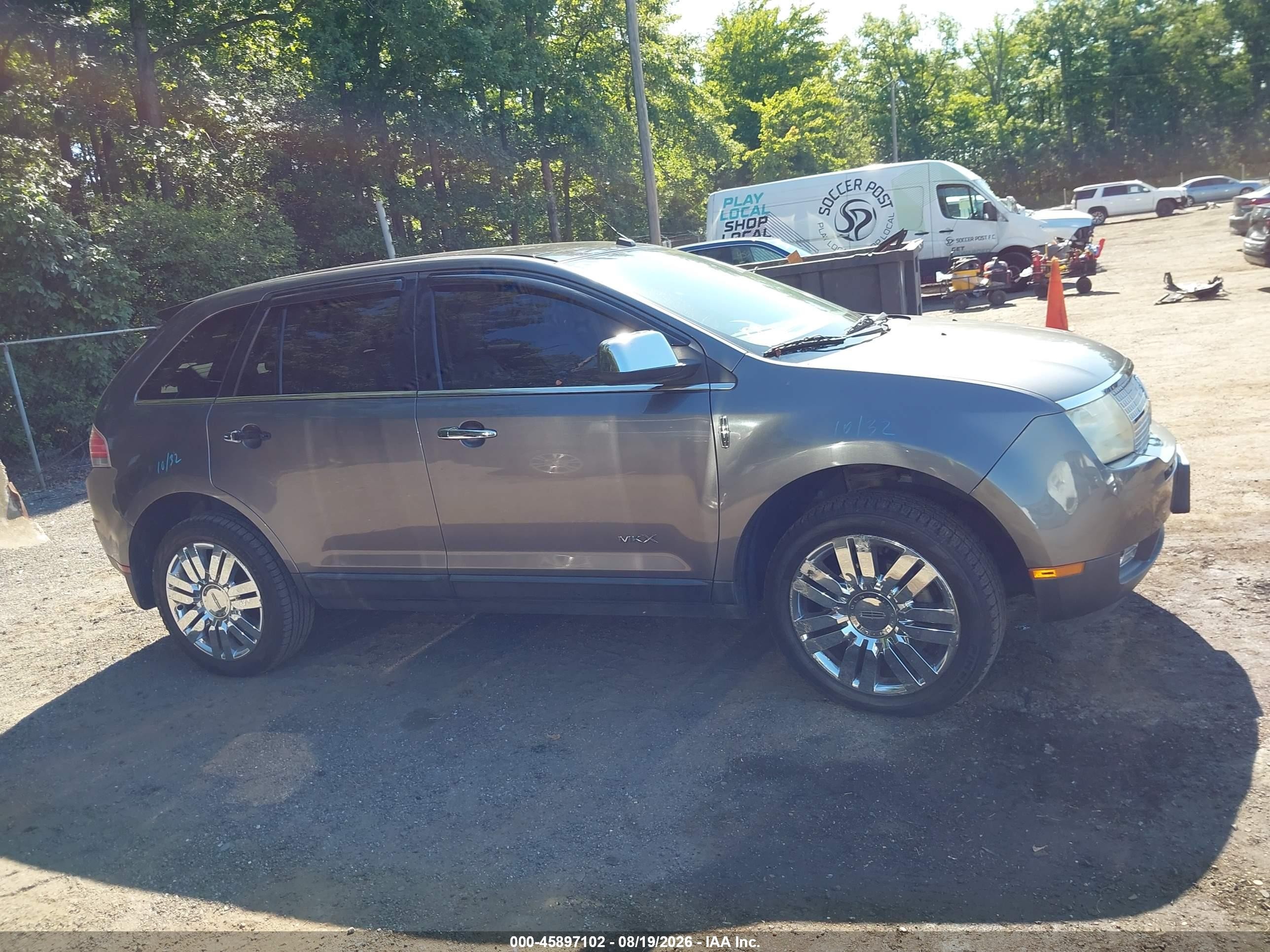 2010 Lincoln Mkx   Gray vin: 2LMDJ6JC8ABJ07923