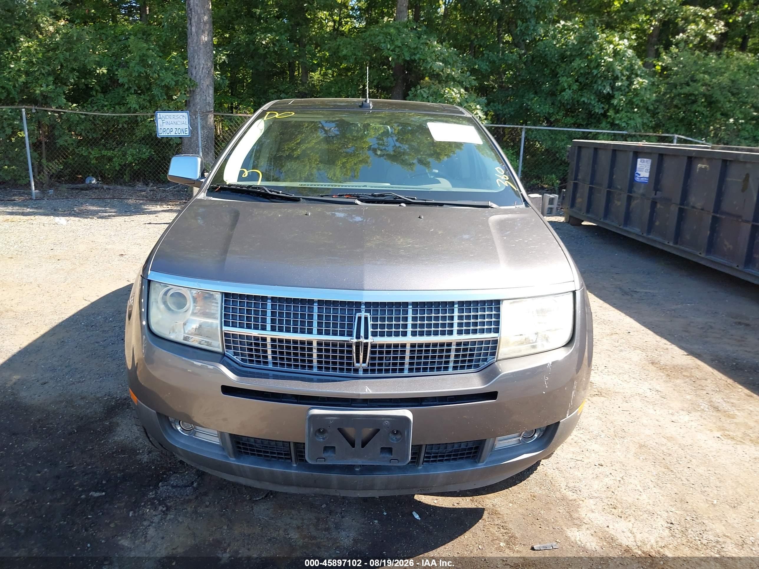2010 Lincoln Mkx   Gray vin: 2LMDJ6JC8ABJ07923