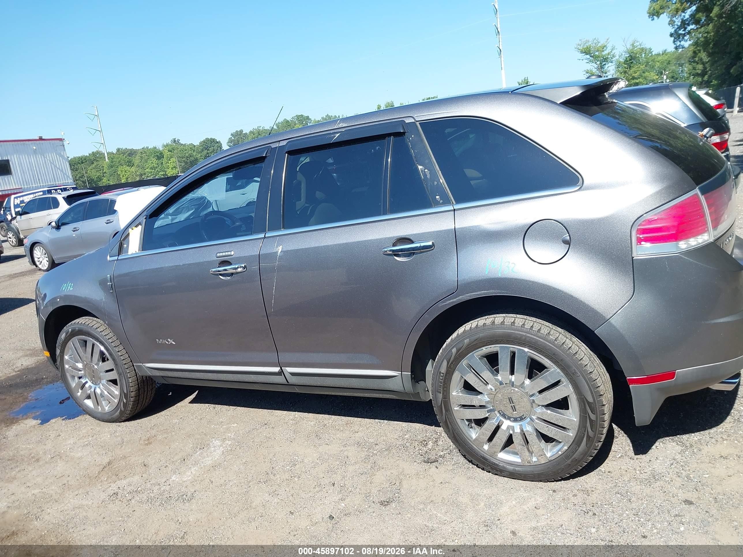 2010 Lincoln Mkx   Gray vin: 2LMDJ6JC8ABJ07923