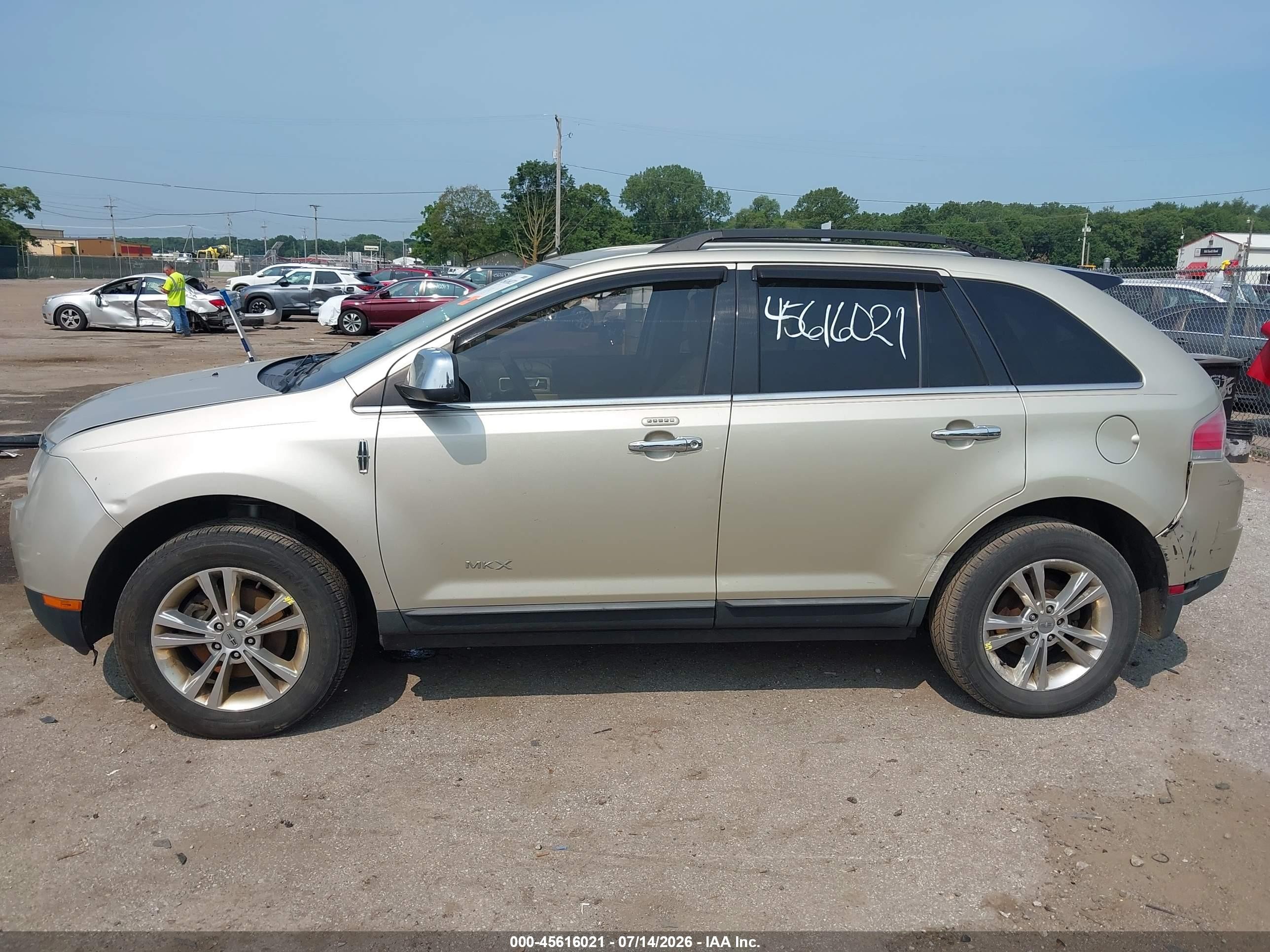 2010 Lincoln Mkx   Gold vin: 2LMDJ6JC9ABJ29154