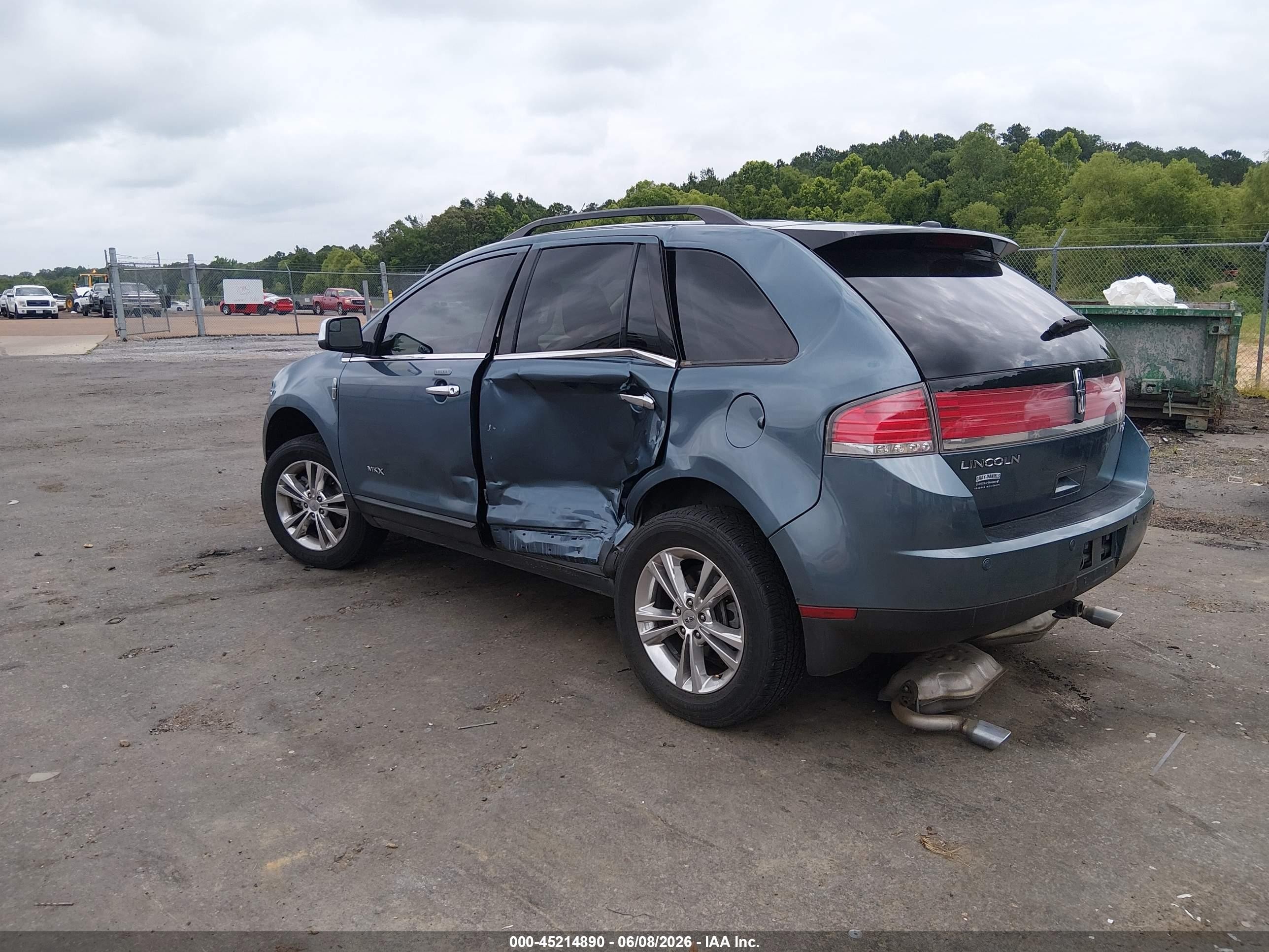 2010 Lincoln Mkx   Blue vin: 2LMDJ6JC9ABJ34855