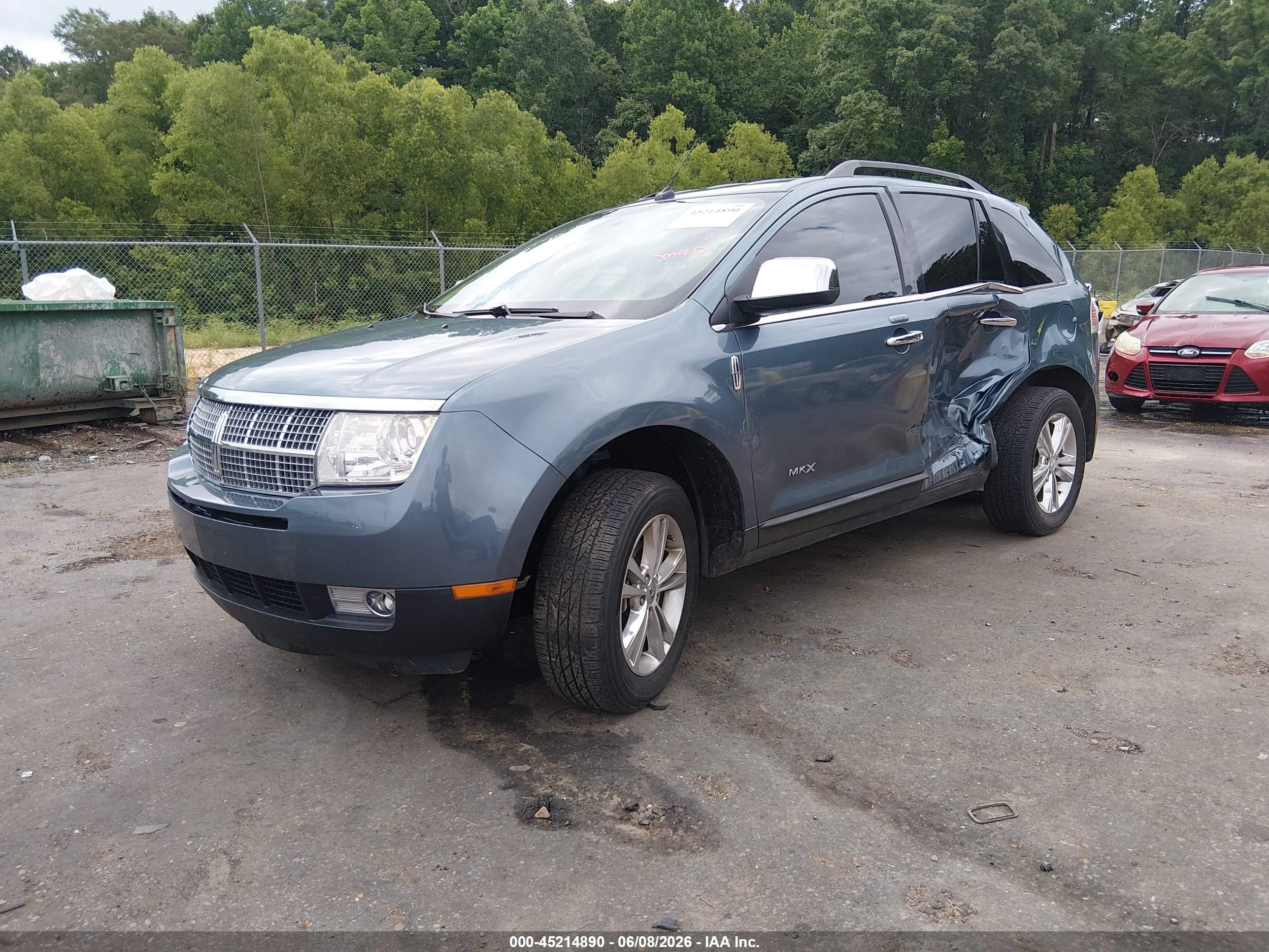 2010 Lincoln Mkx   Blue vin: 2LMDJ6JC9ABJ34855