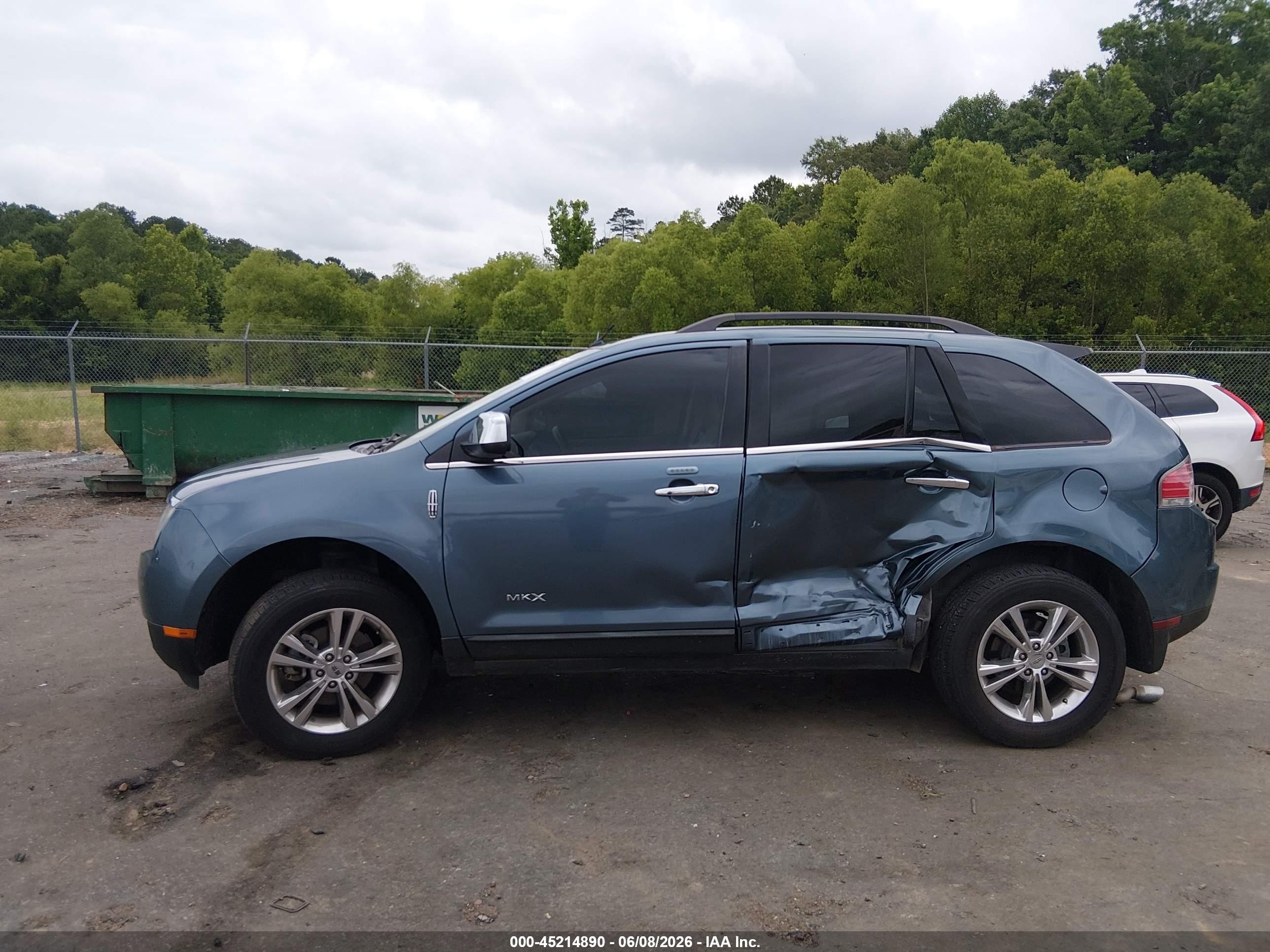 2010 Lincoln Mkx   Blue vin: 2LMDJ6JC9ABJ34855
