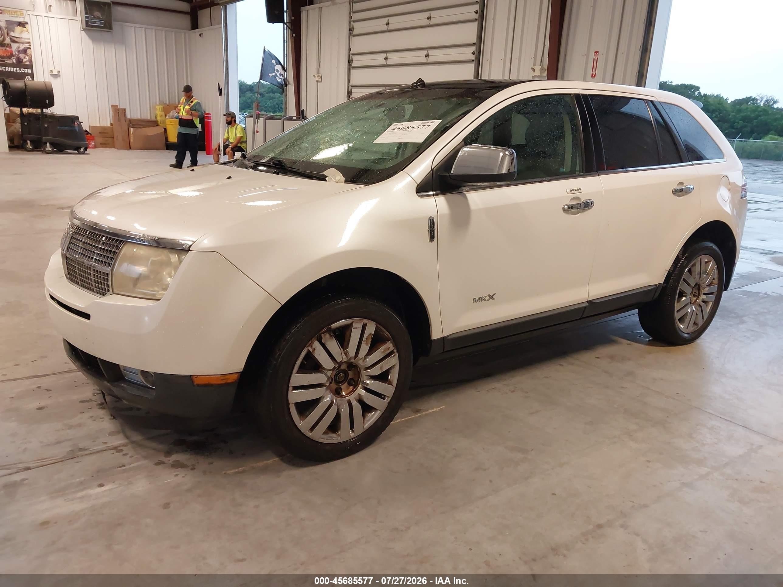 2010 Lincoln Mkx   White vin: 2LMDJ6JCXABJ12329