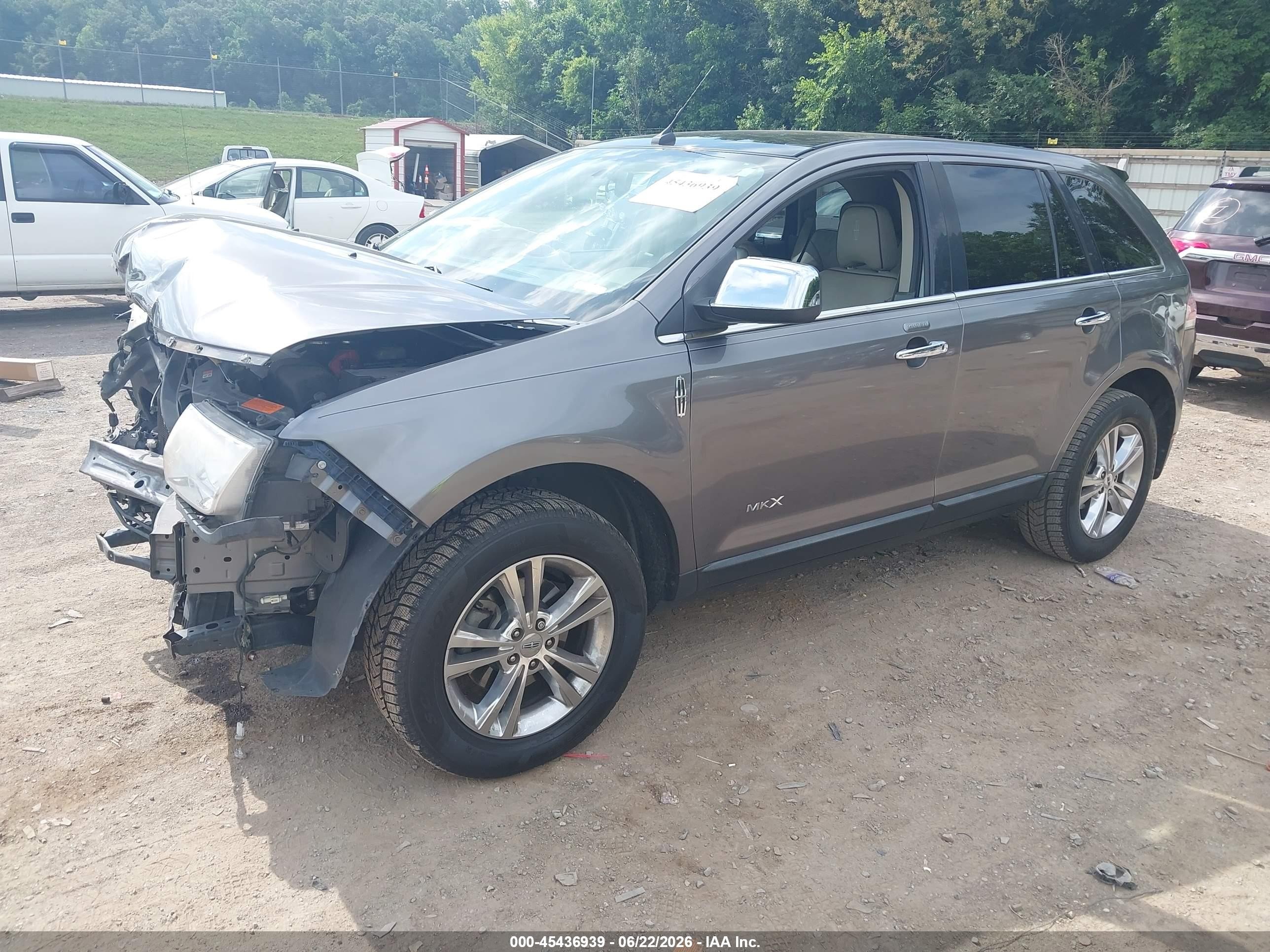 2010 Lincoln Mkx   Gray vin: 2LMDJ6JCXABJ31009