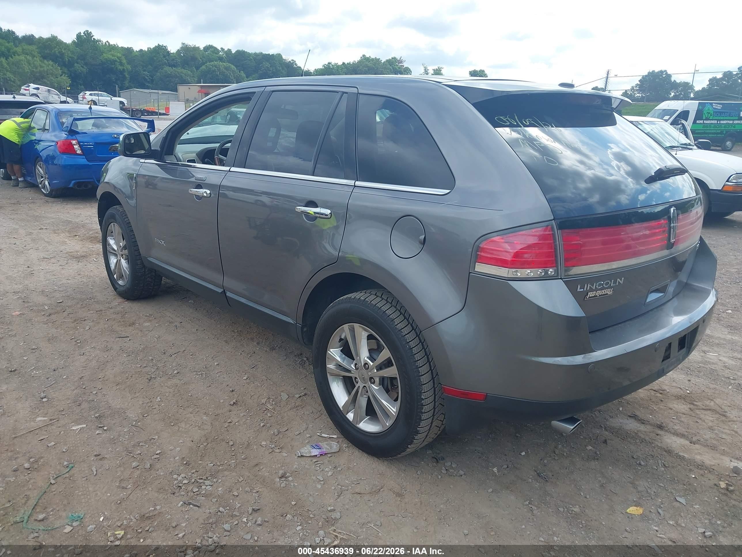 2010 Lincoln Mkx   Gray vin: 2LMDJ6JCXABJ31009