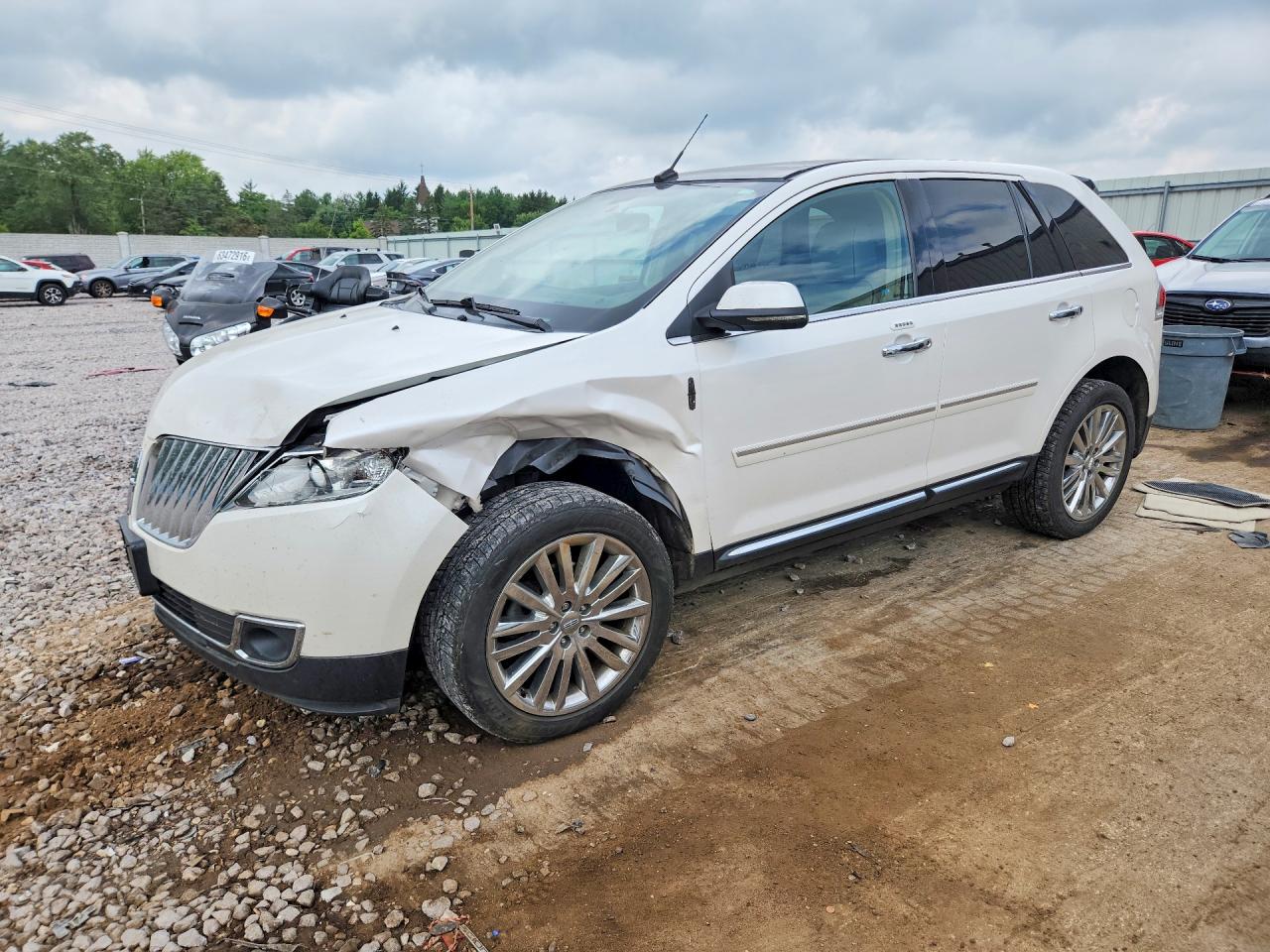 2013 Lincoln Mkx White vin: 2LMDJ6JK0DBL26189