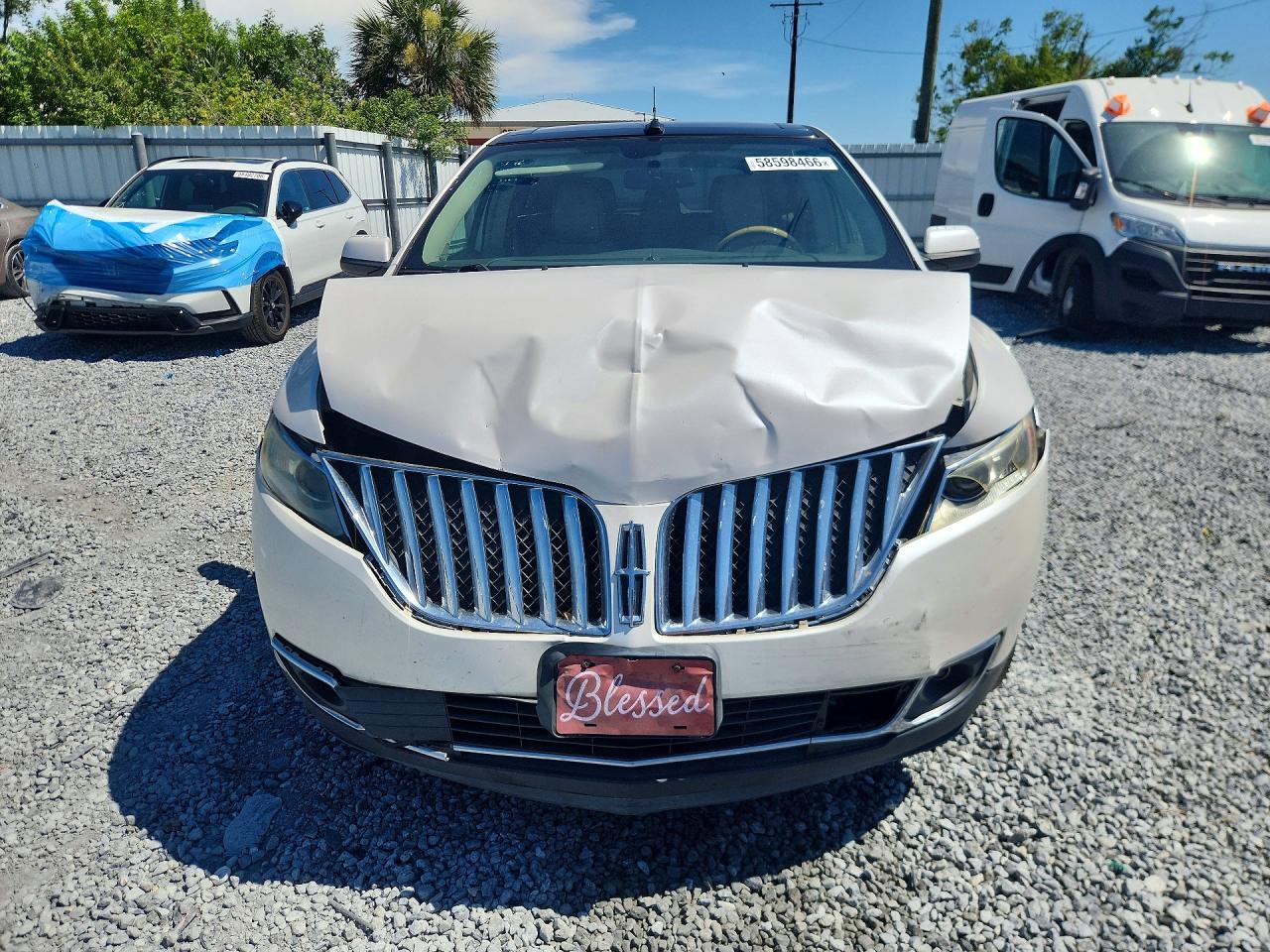 2011 Lincoln Mkx White vin: 2LMDJ6JK1BBJ29609
