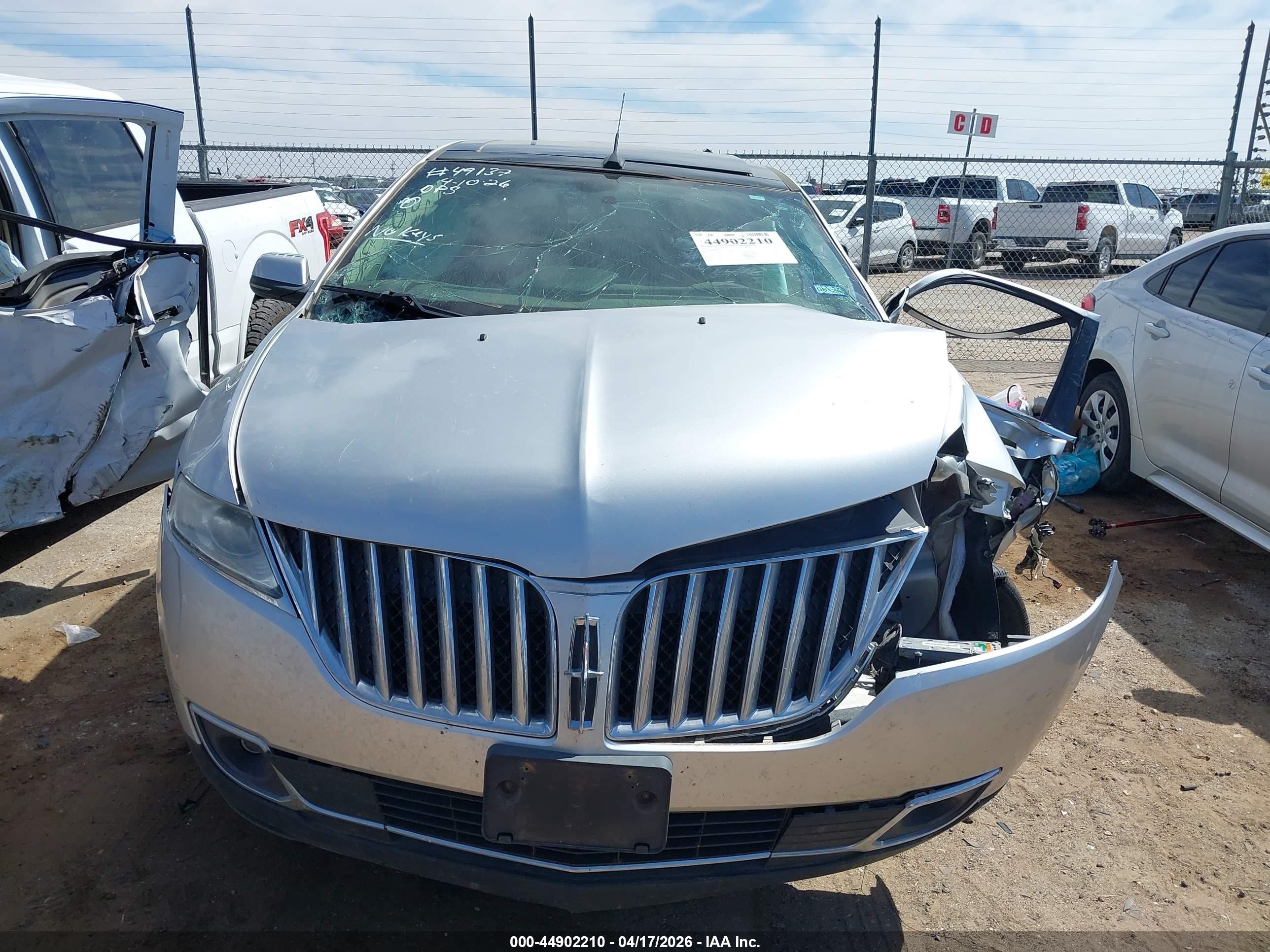 2012 Lincoln Mkx   Silver vin: 2LMDJ6JK1CBL11036