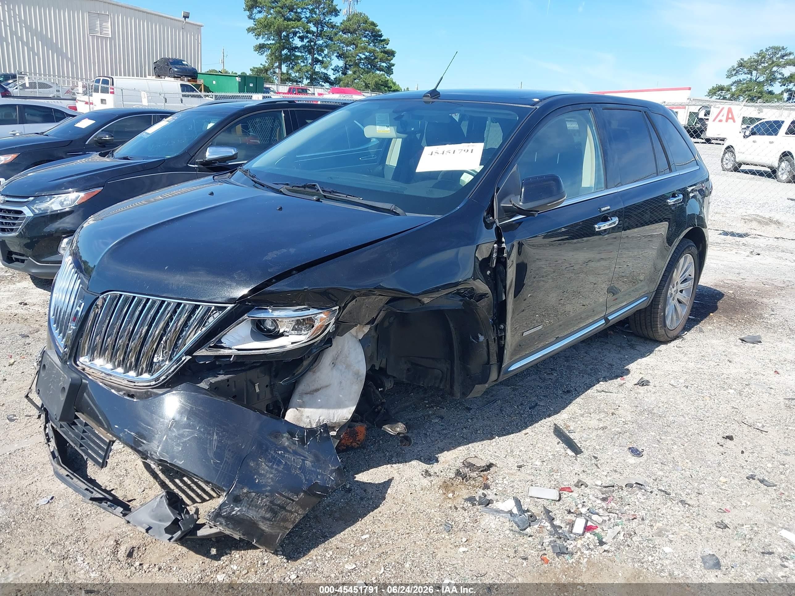 2013 Lincoln Mkx   Черный vin: 2LMDJ6JK1DBL04542