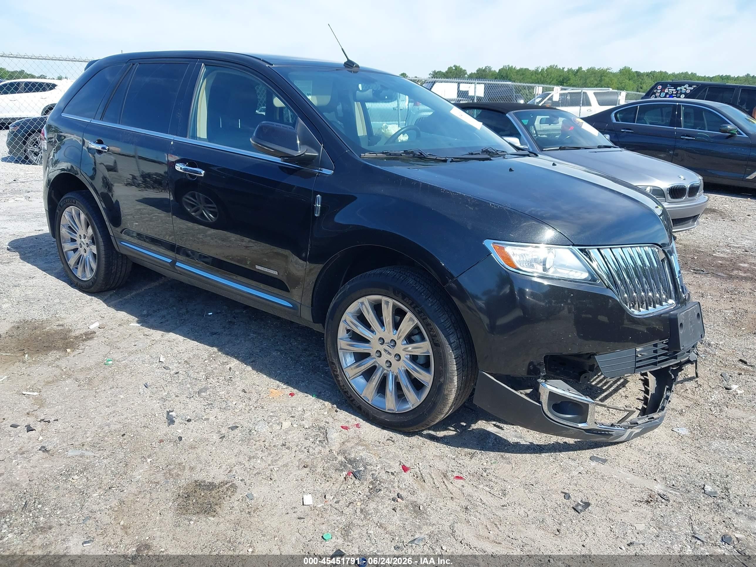 2013 Lincoln Mkx   Черный vin: 2LMDJ6JK1DBL04542