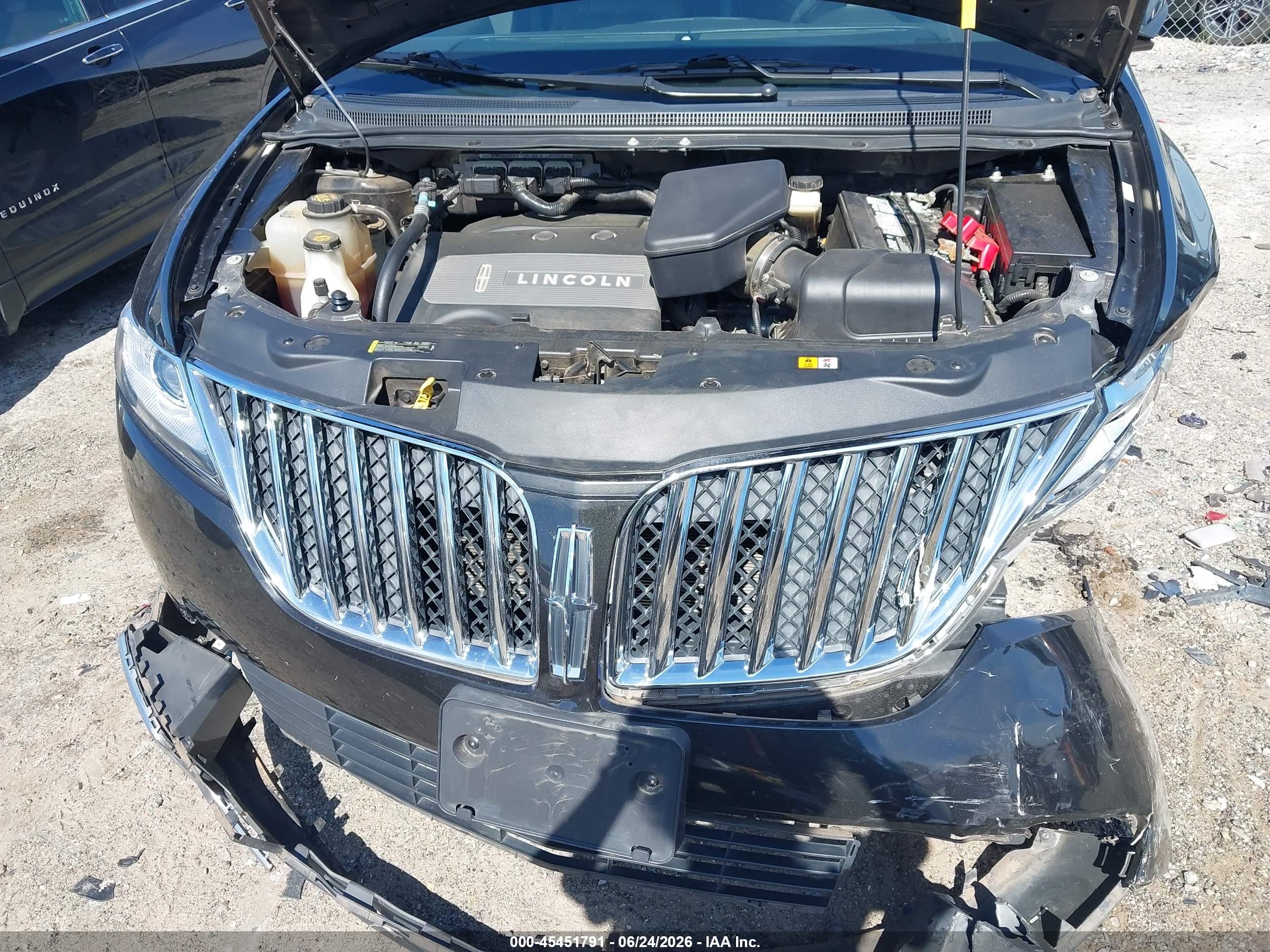 2013 Lincoln Mkx   Черный vin: 2LMDJ6JK1DBL04542