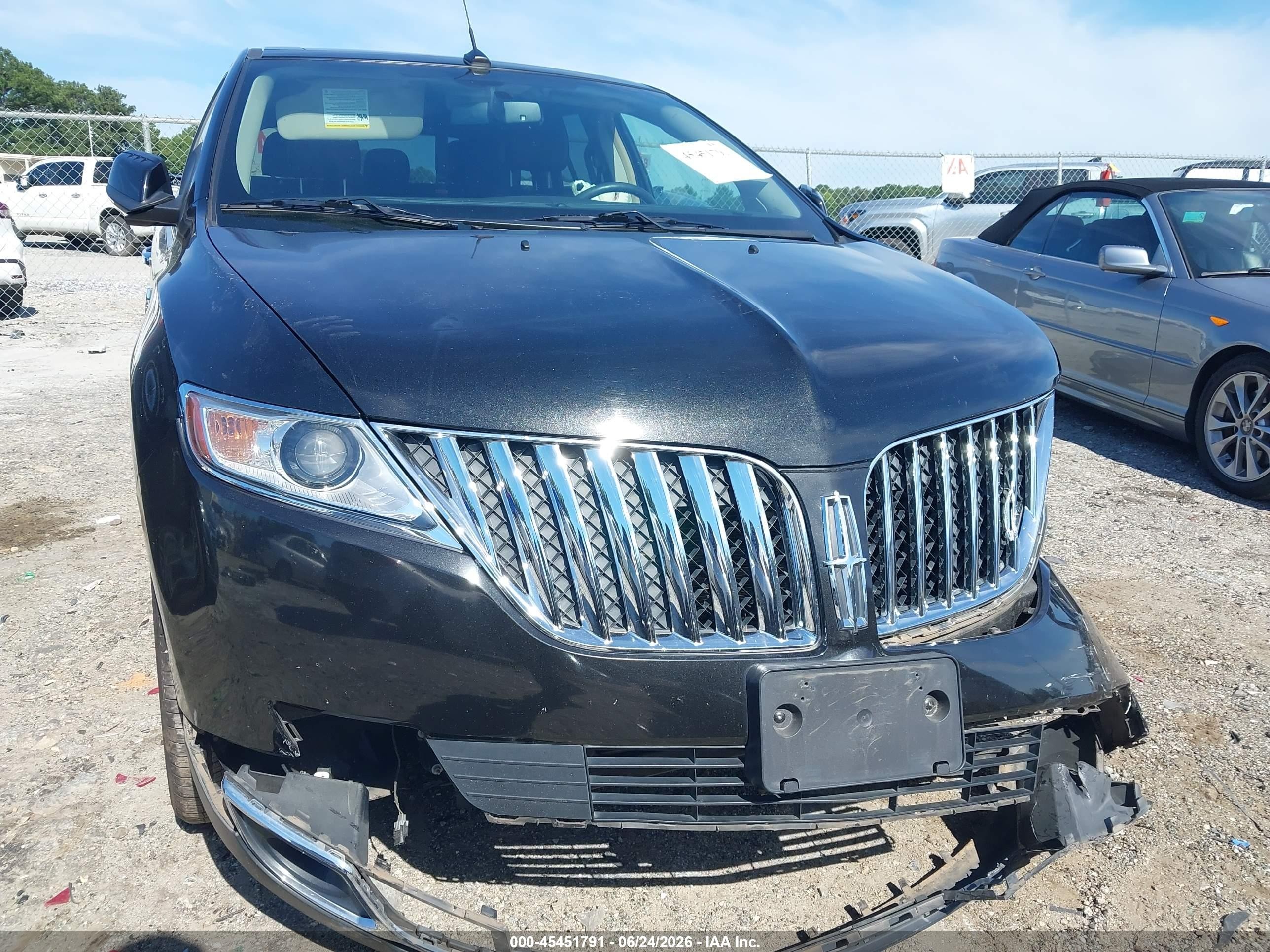 2013 Lincoln Mkx   Черный vin: 2LMDJ6JK1DBL04542