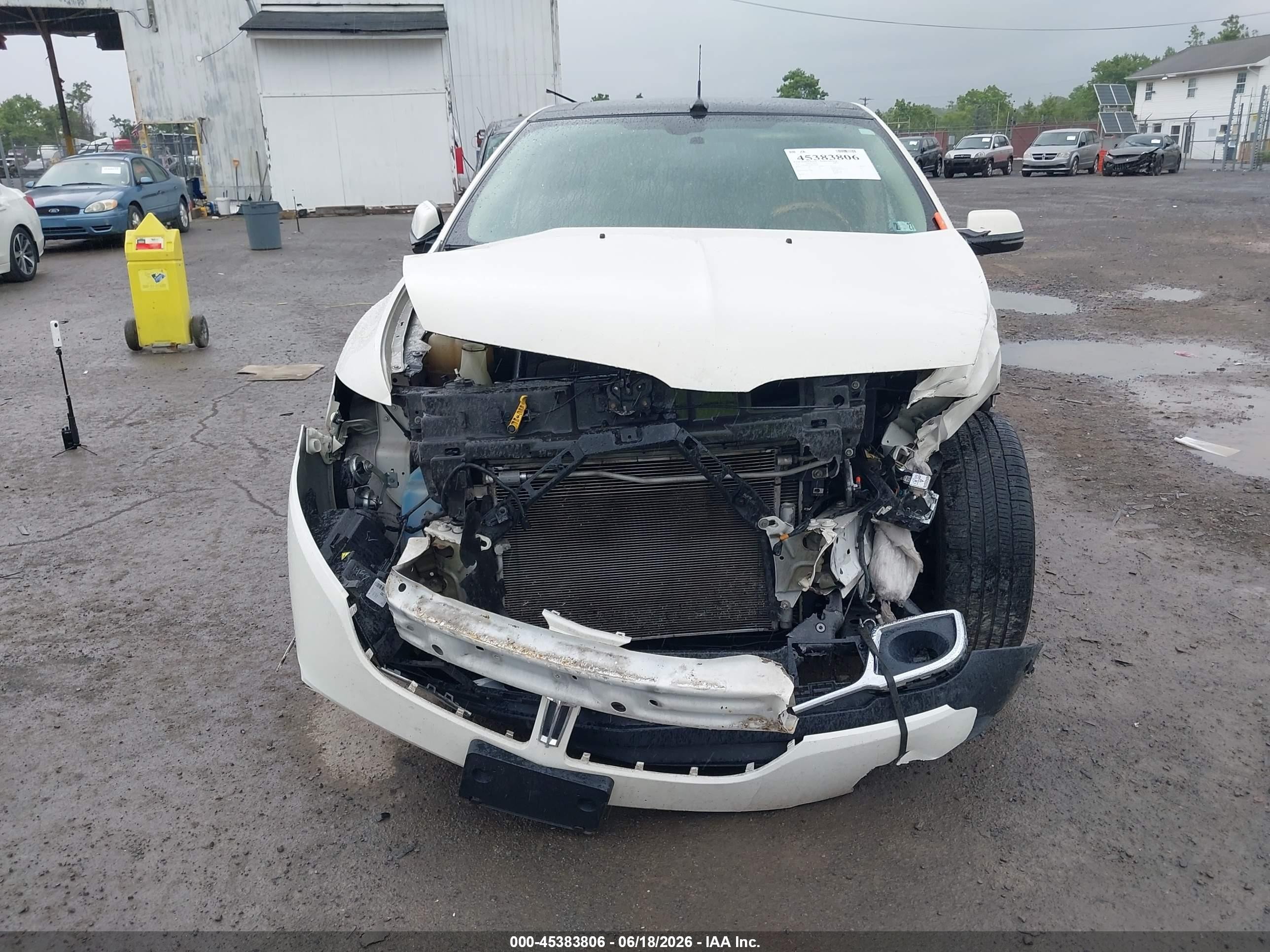 2013 Lincoln Mkx   Белый vin: 2LMDJ6JK1DBL20594