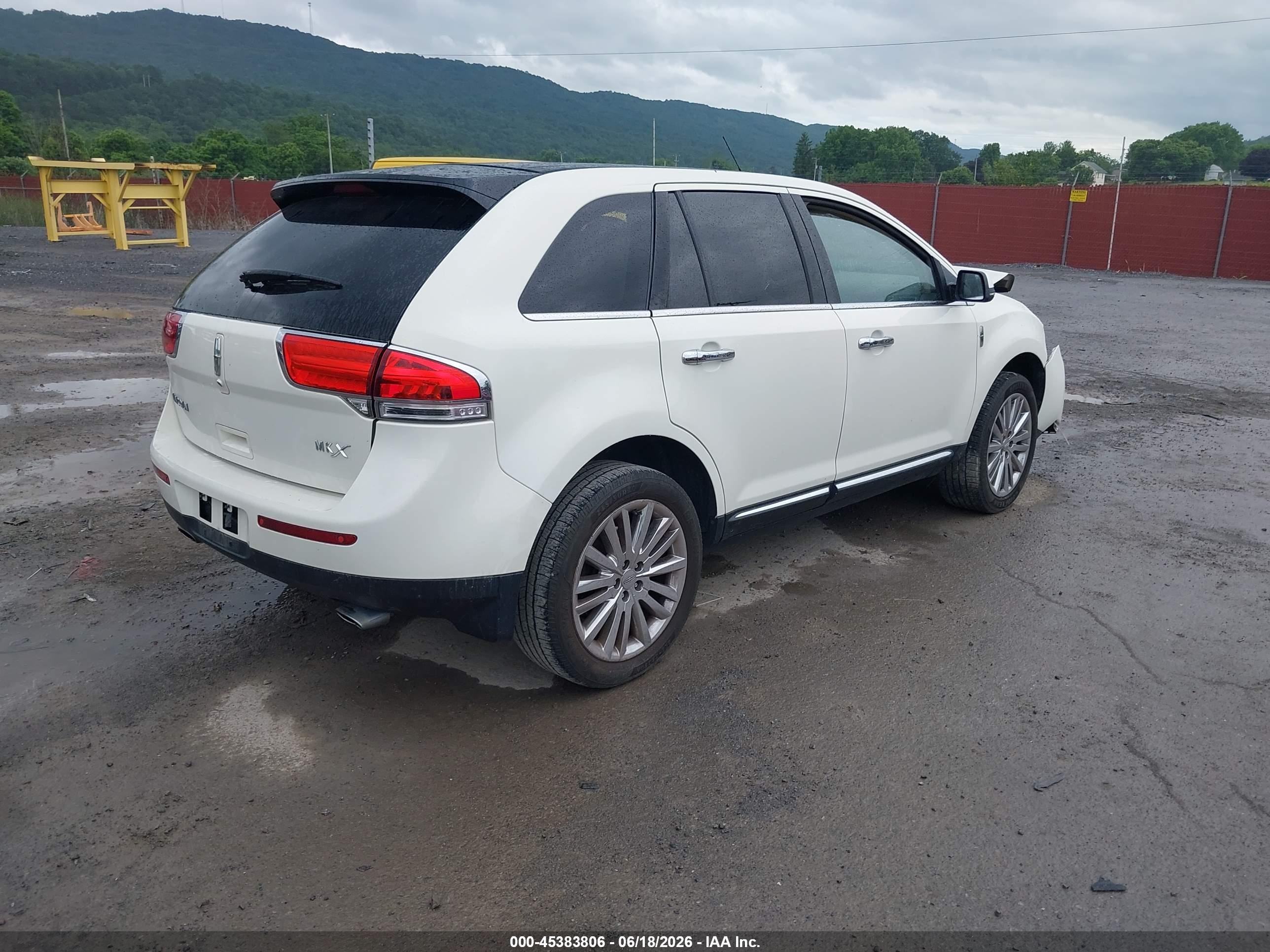 2013 Lincoln Mkx   Белый vin: 2LMDJ6JK1DBL20594