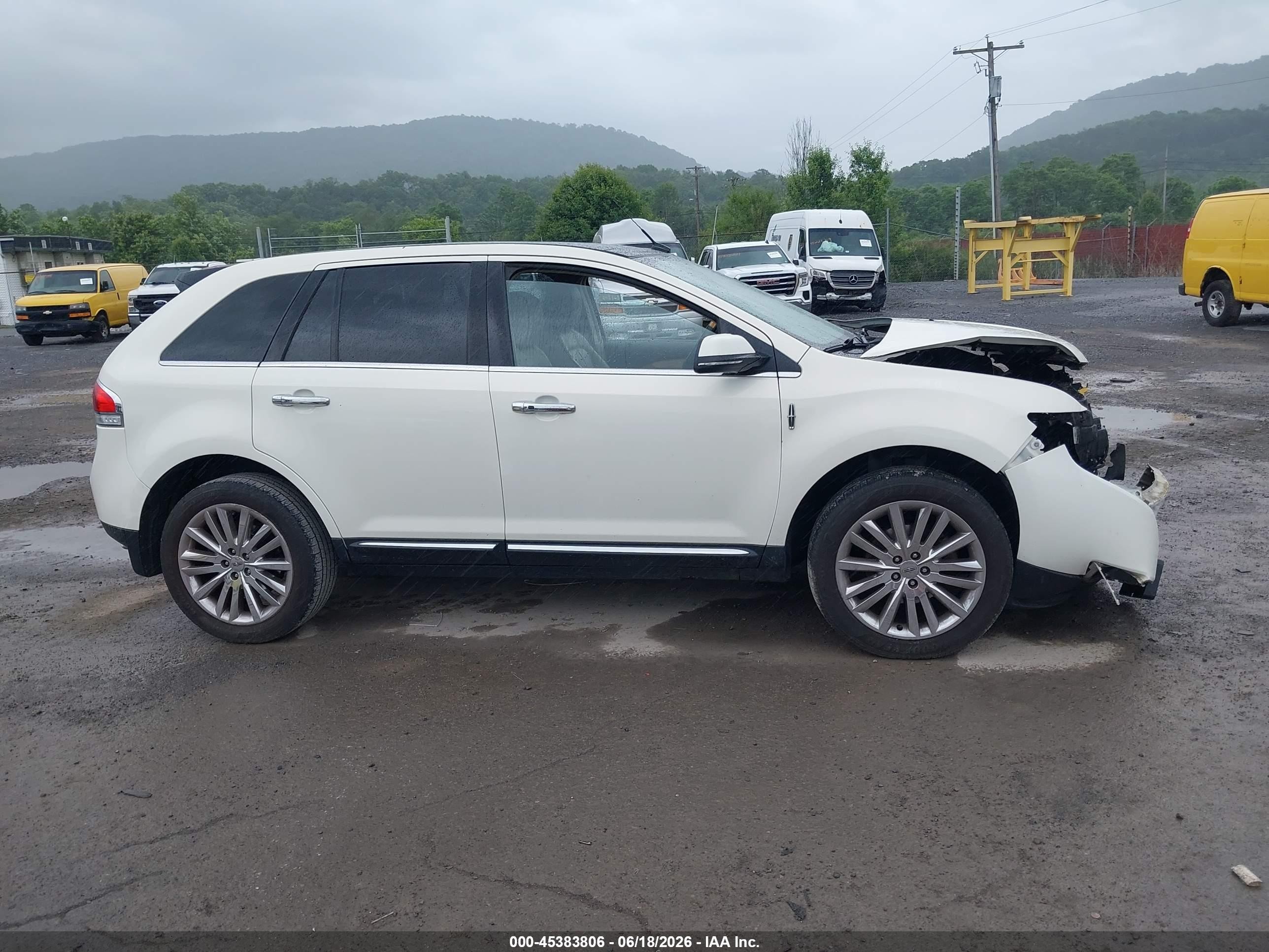 2013 Lincoln Mkx   Белый vin: 2LMDJ6JK1DBL20594