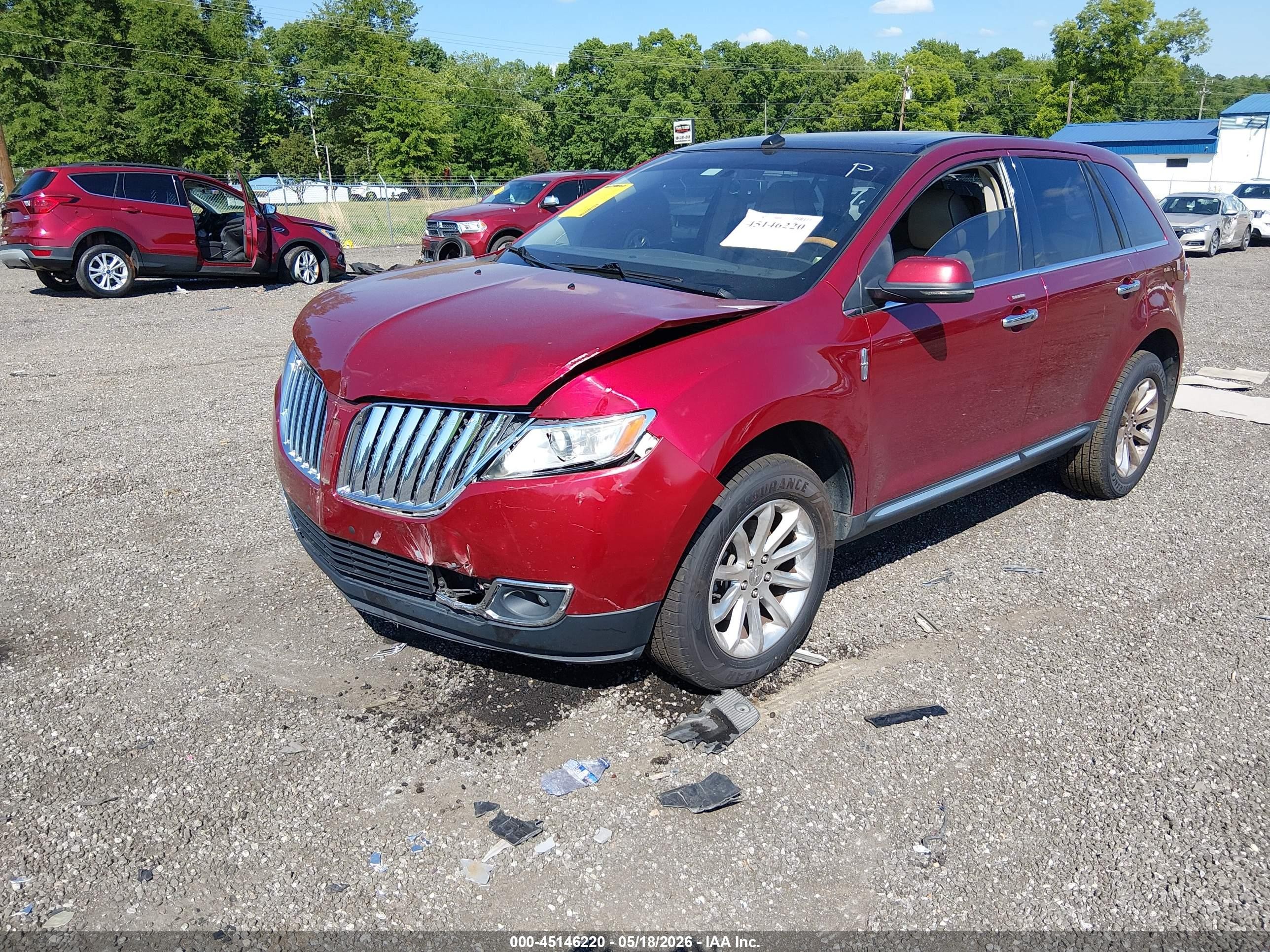 2013 Lincoln Mkx   Red vin: 2LMDJ6JK1DBL33135