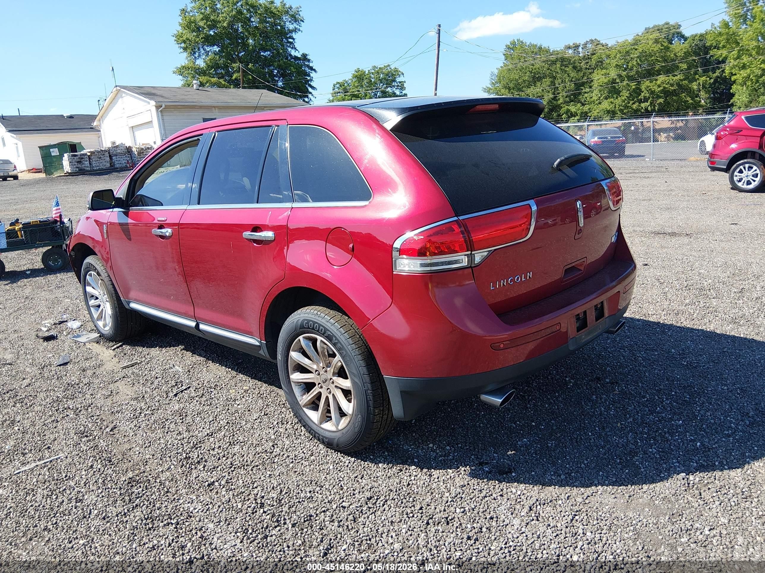 2013 Lincoln Mkx   Red vin: 2LMDJ6JK1DBL33135