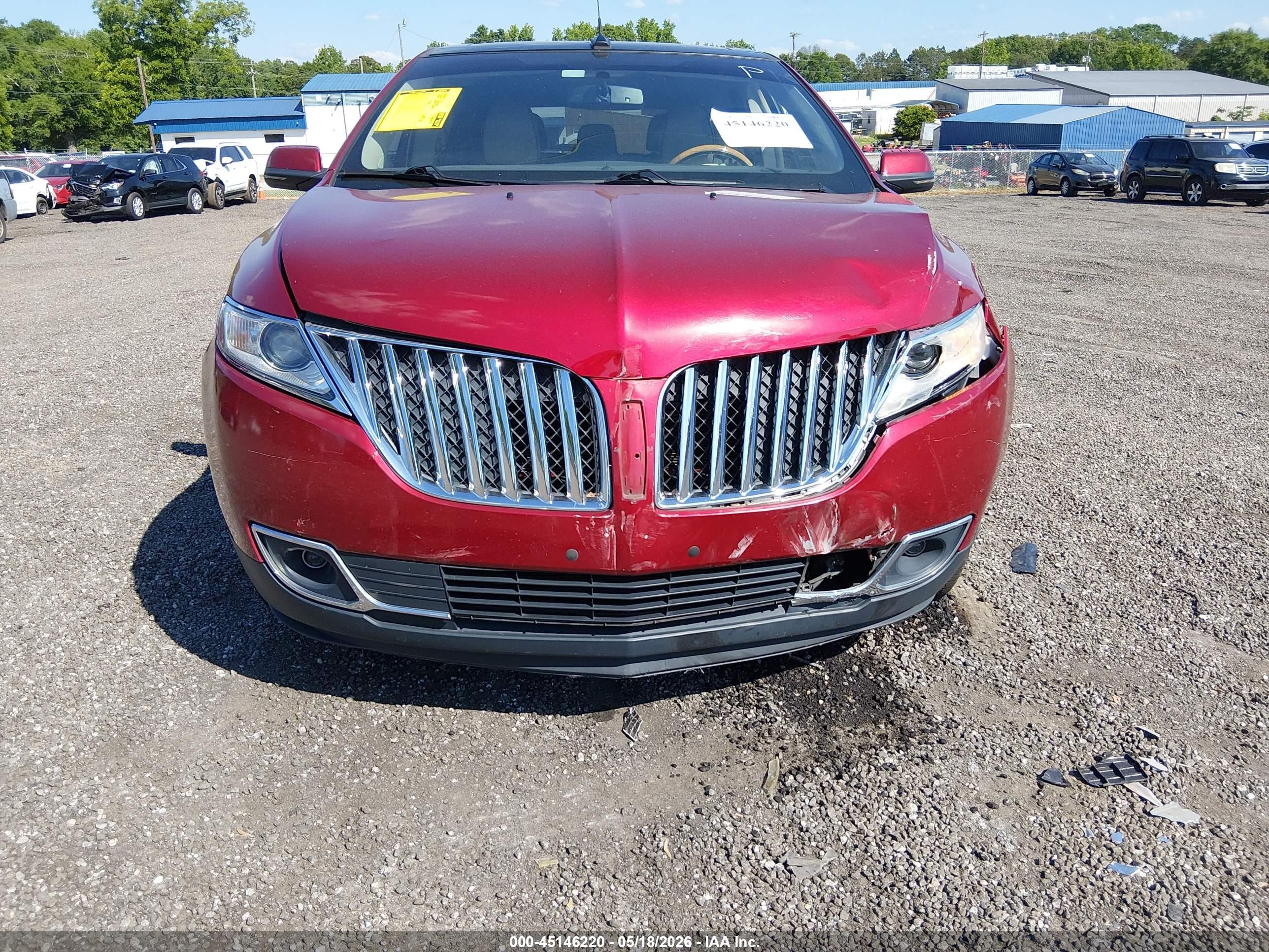 2013 Lincoln Mkx   Red vin: 2LMDJ6JK1DBL33135