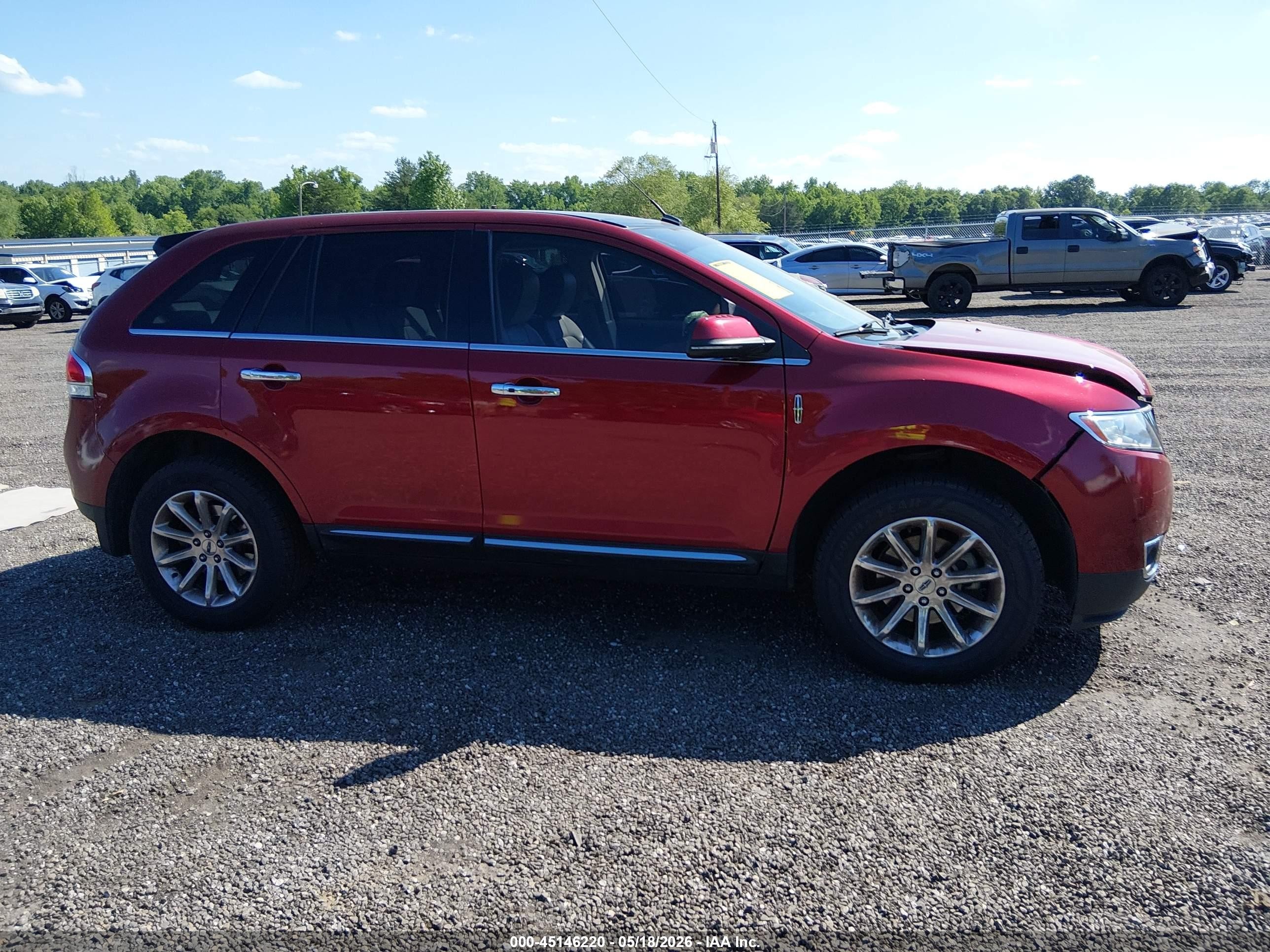 2013 Lincoln Mkx   Red vin: 2LMDJ6JK1DBL33135