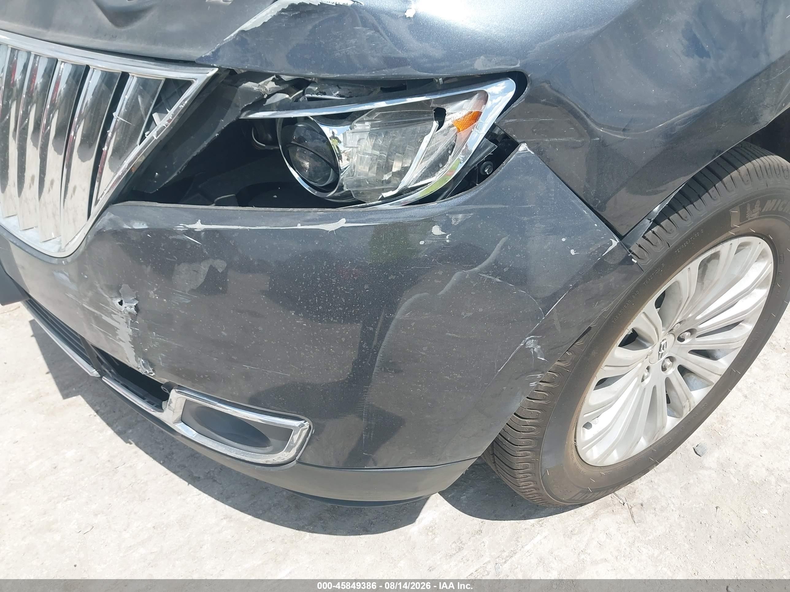 2013 Lincoln Mkx   Серый vin: 2LMDJ6JK1DBL41641