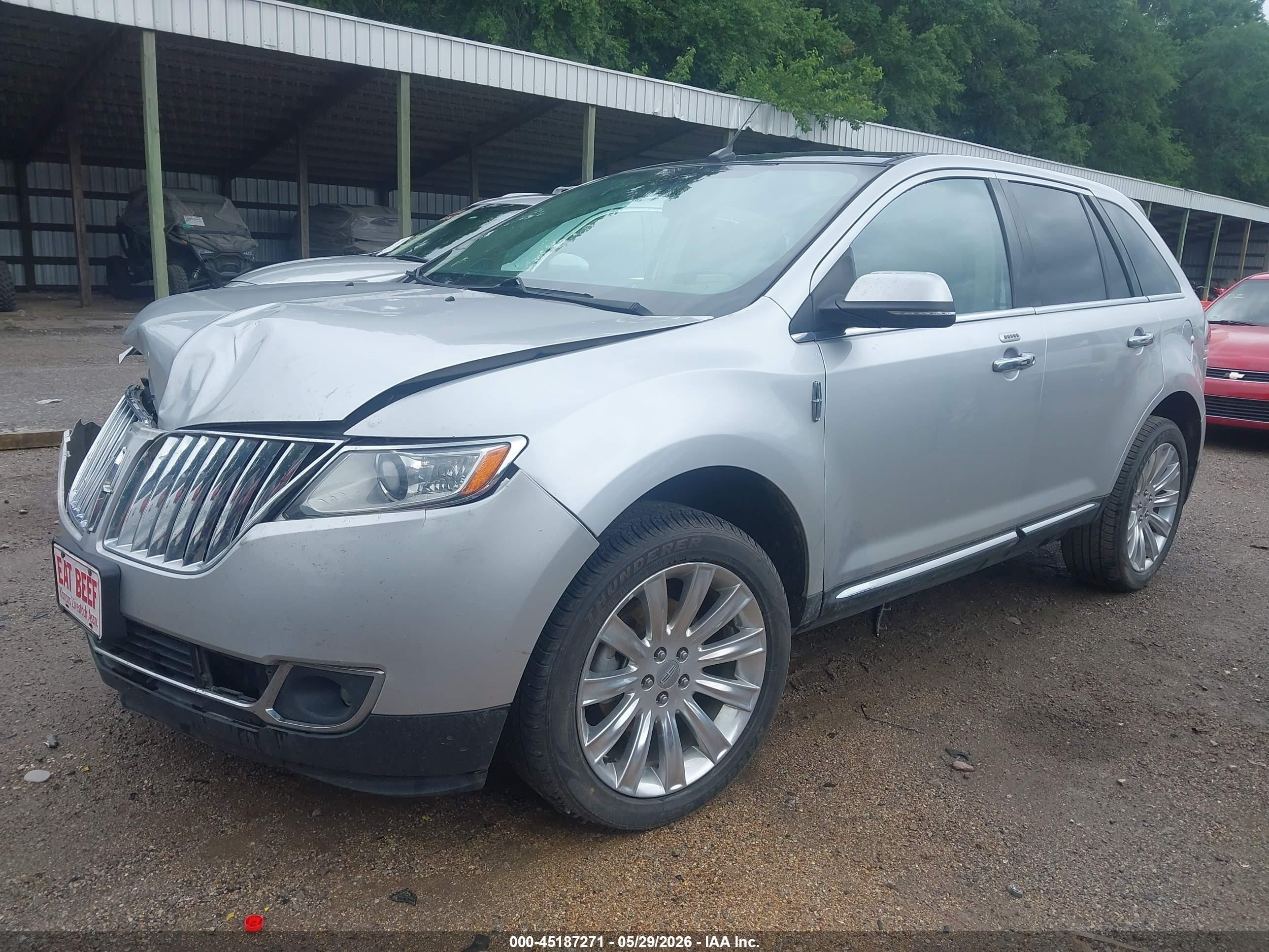 2013 Lincoln Mkx   Silver vin: 2LMDJ6JK1DBL42336