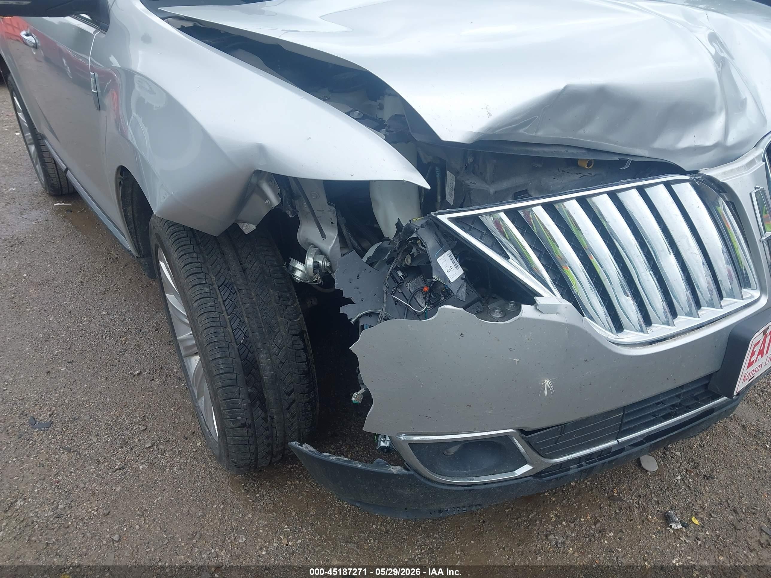 2013 Lincoln Mkx   Silver vin: 2LMDJ6JK1DBL42336