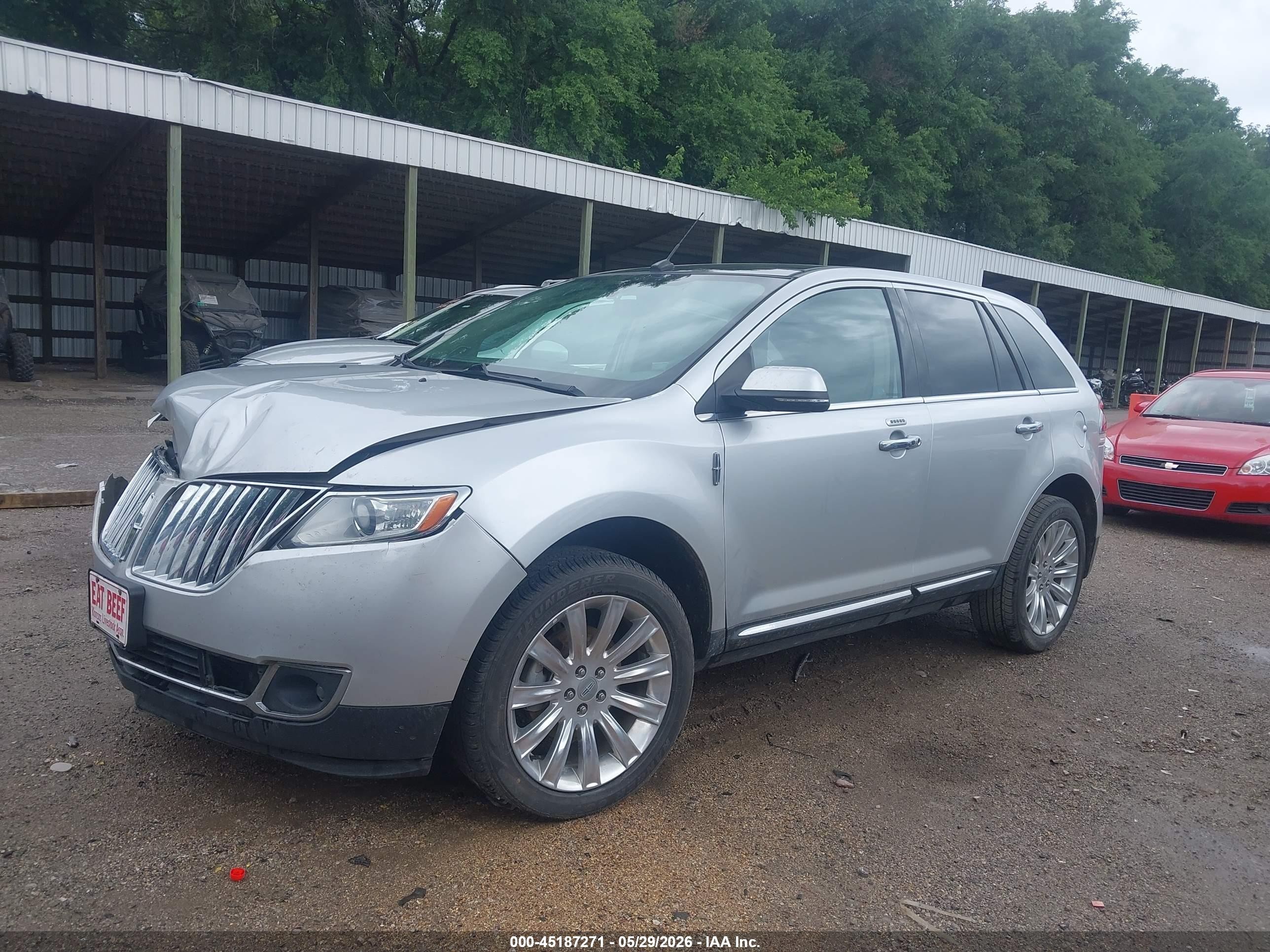 2013 Lincoln Mkx   Silver vin: 2LMDJ6JK1DBL42336