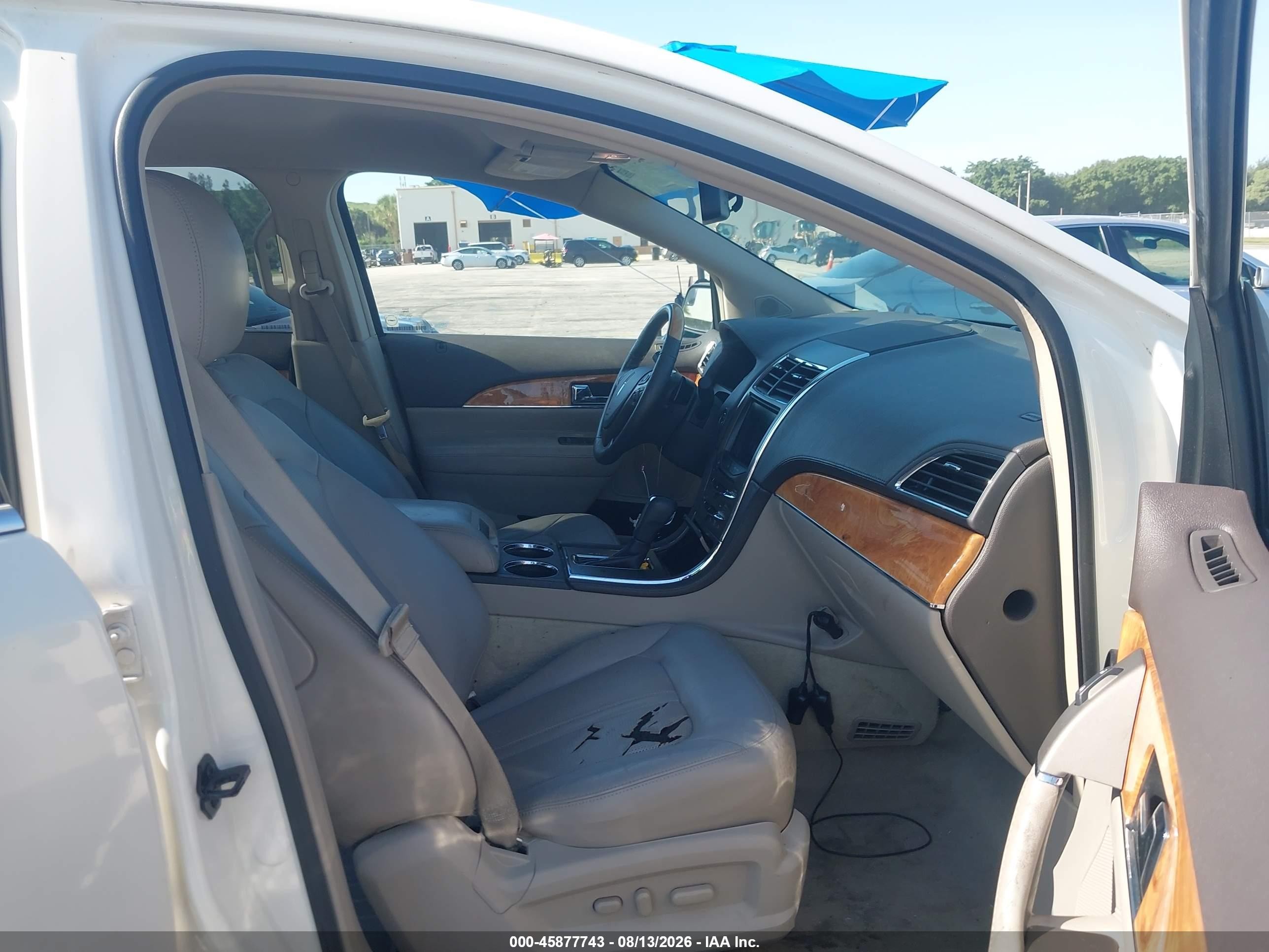 2013 Lincoln Mkx   White vin: 2LMDJ6JK1DBL44751