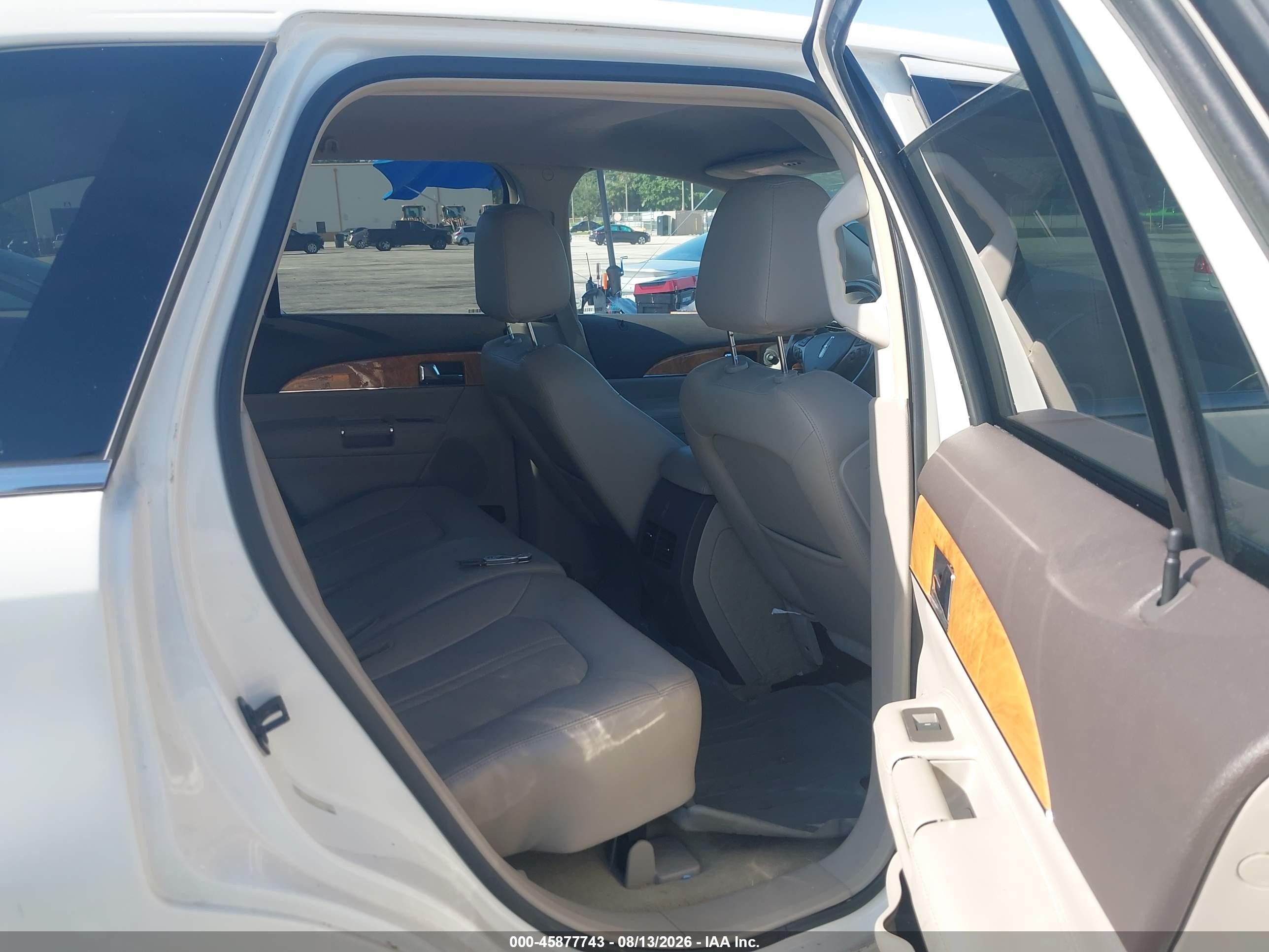 2013 Lincoln Mkx   White vin: 2LMDJ6JK1DBL44751