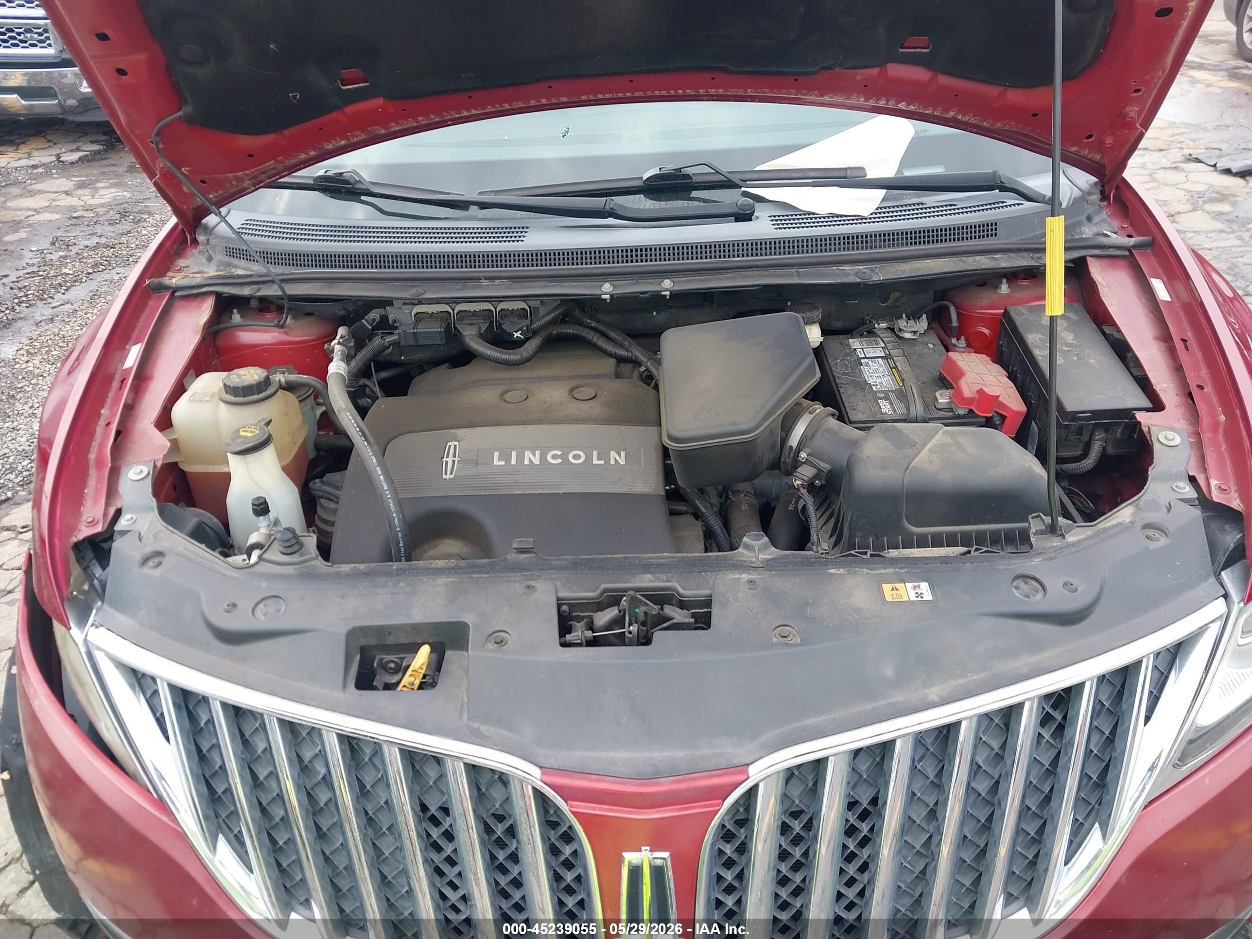 2013 Lincoln Mkx   Red vin: 2LMDJ6JK1DBL45723