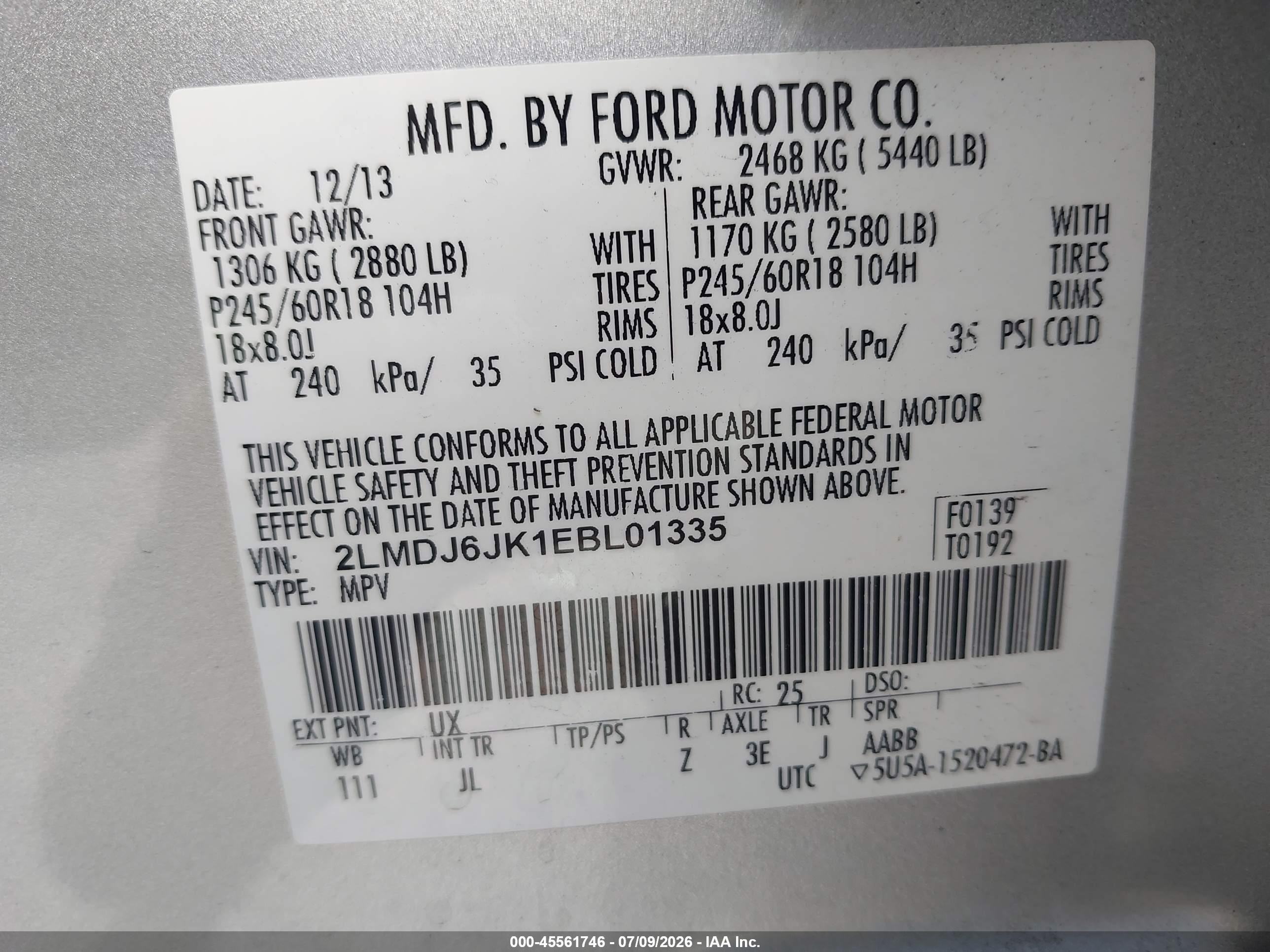 2014 Lincoln Mkx   Silver vin: 2LMDJ6JK1EBL01335