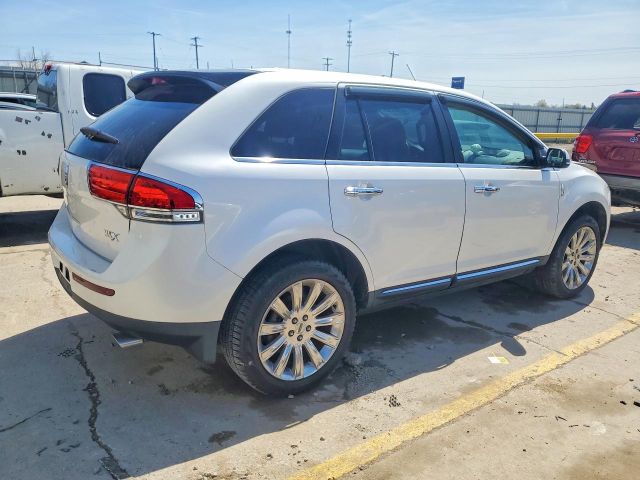 2014 Lincoln Mkx White vin: 2LMDJ6JK1EBL17499